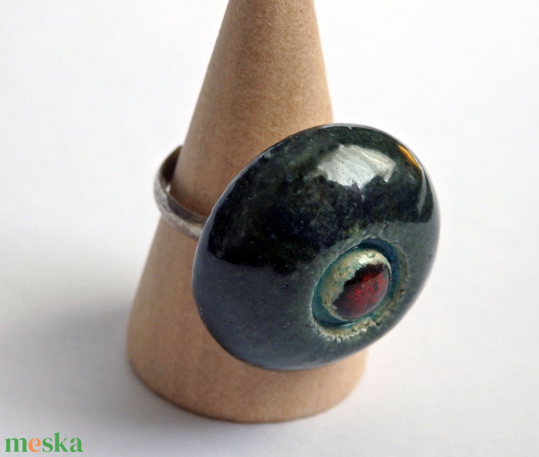 Mohás magma kerámia gyűrű - ékszer - gyűrű - kerek gyűrű - Meska.hu