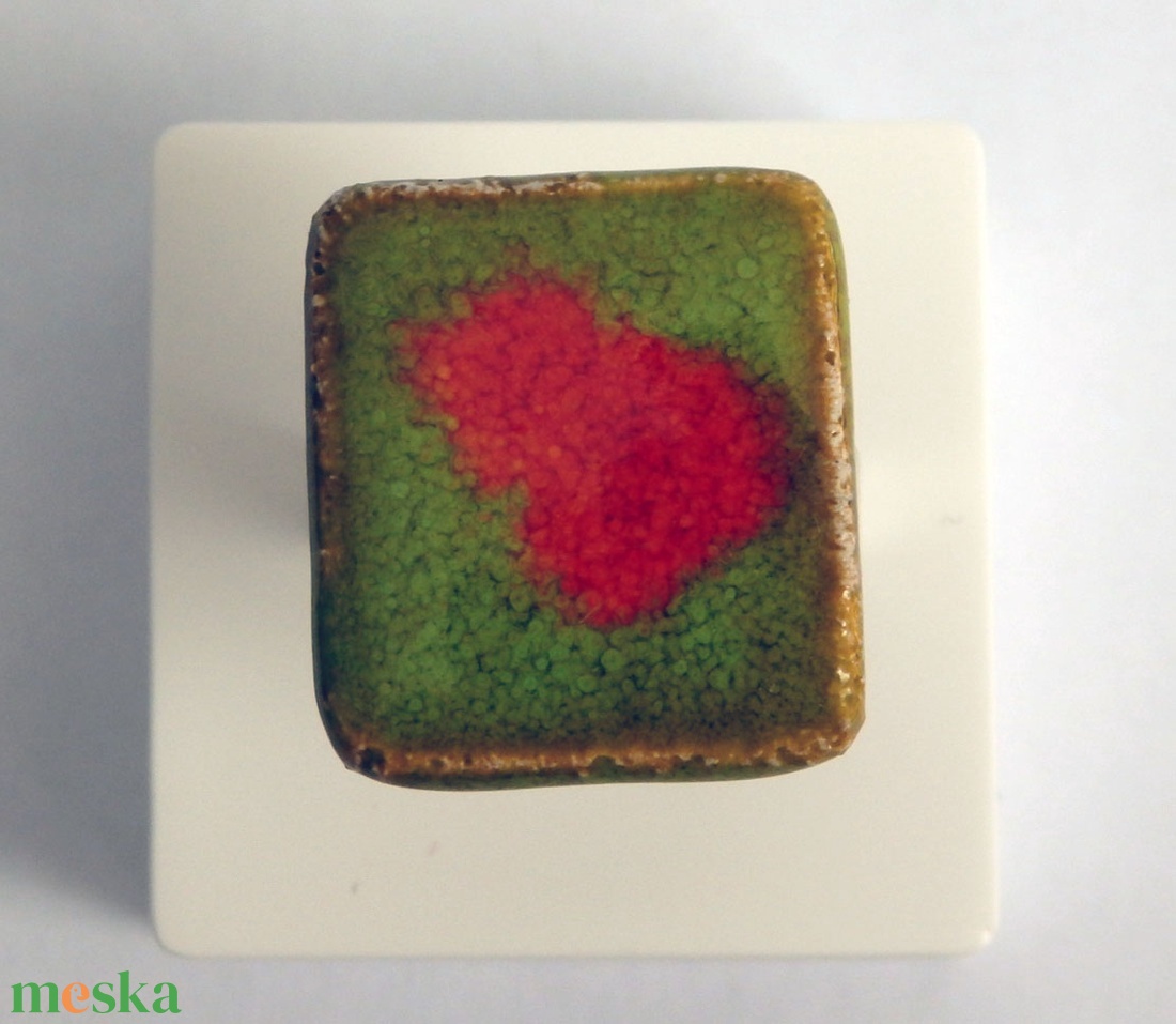 Absztrakt kerámia gyűrű - ékszer - gyűrű - statement gyűrű - Meska.hu