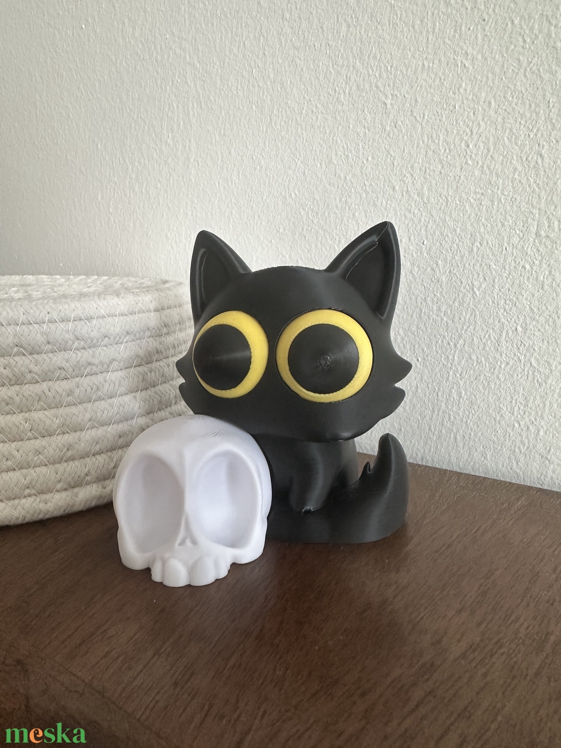 Cuki fekete cica koponyával 3D nyomtatott figura különleges dekornak - otthon & életmód - dekoráció - dísztárgy - Meska.hu Cuki fekete cica koponyával 3D nyomtatott figura különleges dekornak - otthon & életmód - dekoráció - dísztárgy - Meska.hu