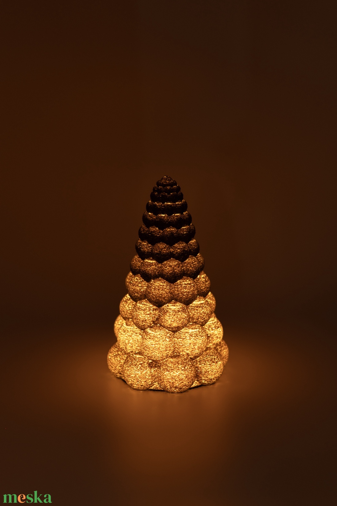 Modern érdes-buborékos karácsonyfa - LED teamécsessel - karácsony - karácsonyi lakásdekoráció - karácsonyfa, grincsfa - Meska.hu