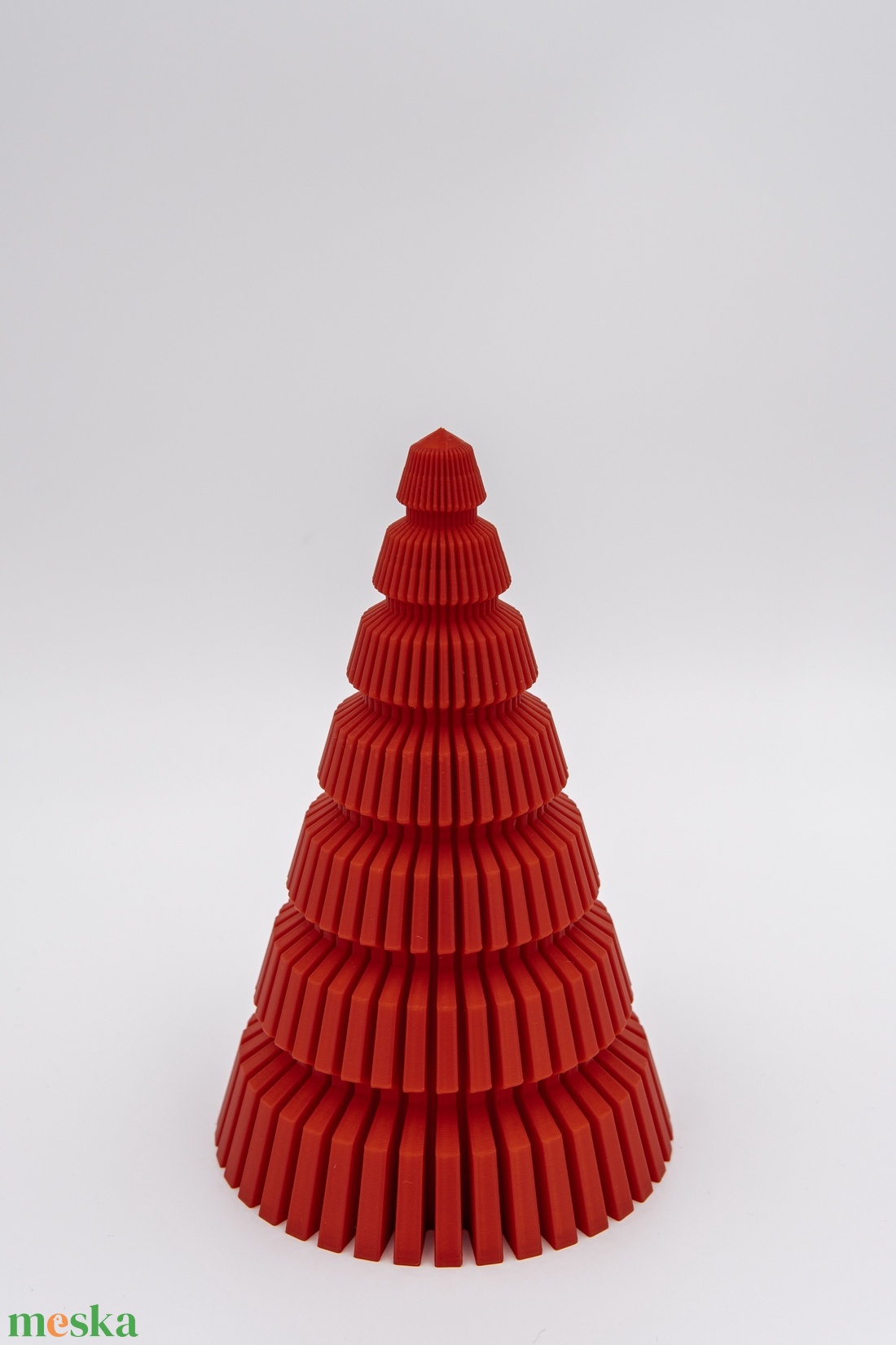 Modern csíkozott karácsonyfa - LED teamécsessel - karácsony - karácsonyi lakásdekoráció - karácsonyfa, grincsfa - Meska.hu