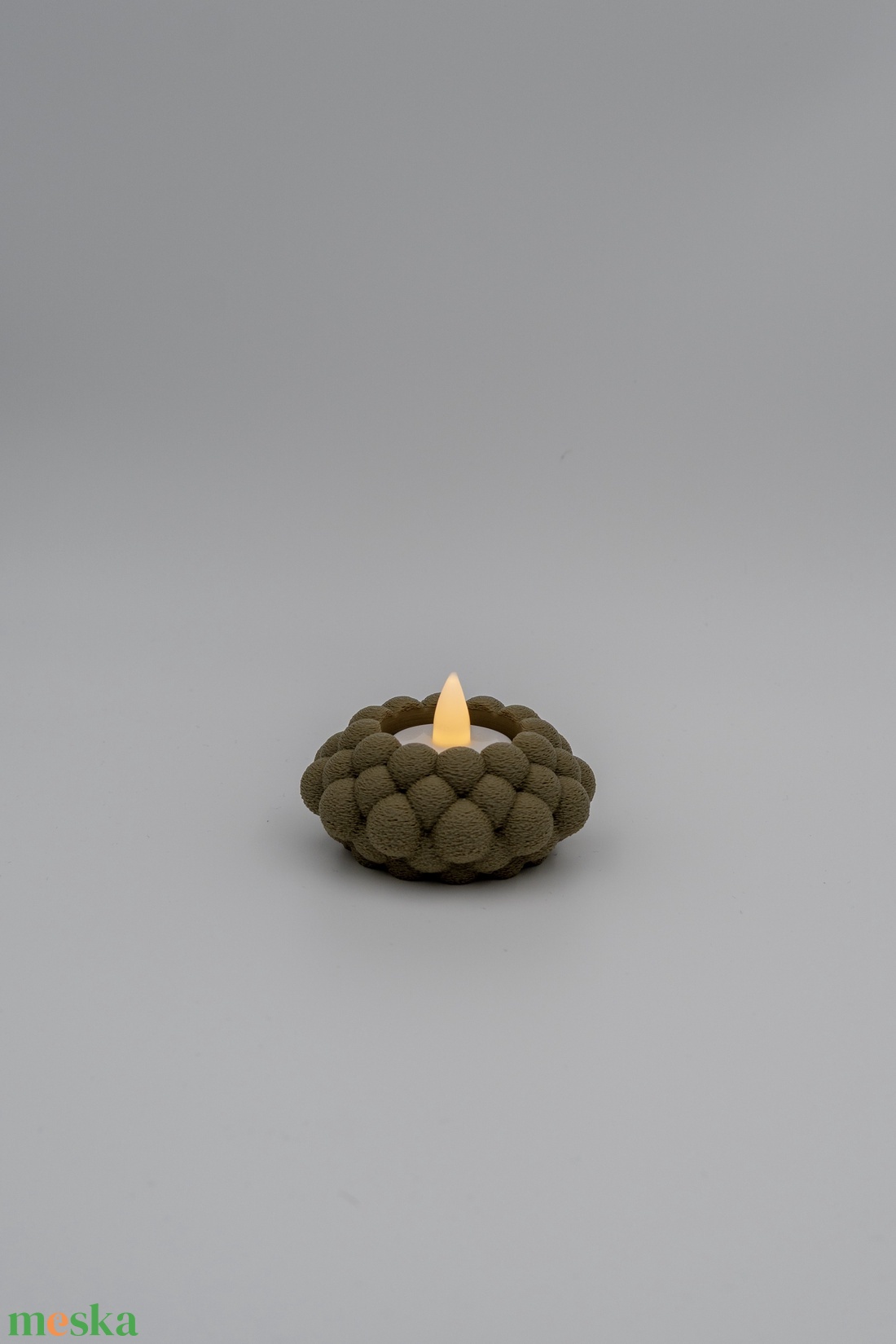 Modern, buborékos LED teamécses tartó - karácsony - karácsonyi lakásdekoráció - ünnepi asztaldekoráció - Meska.hu