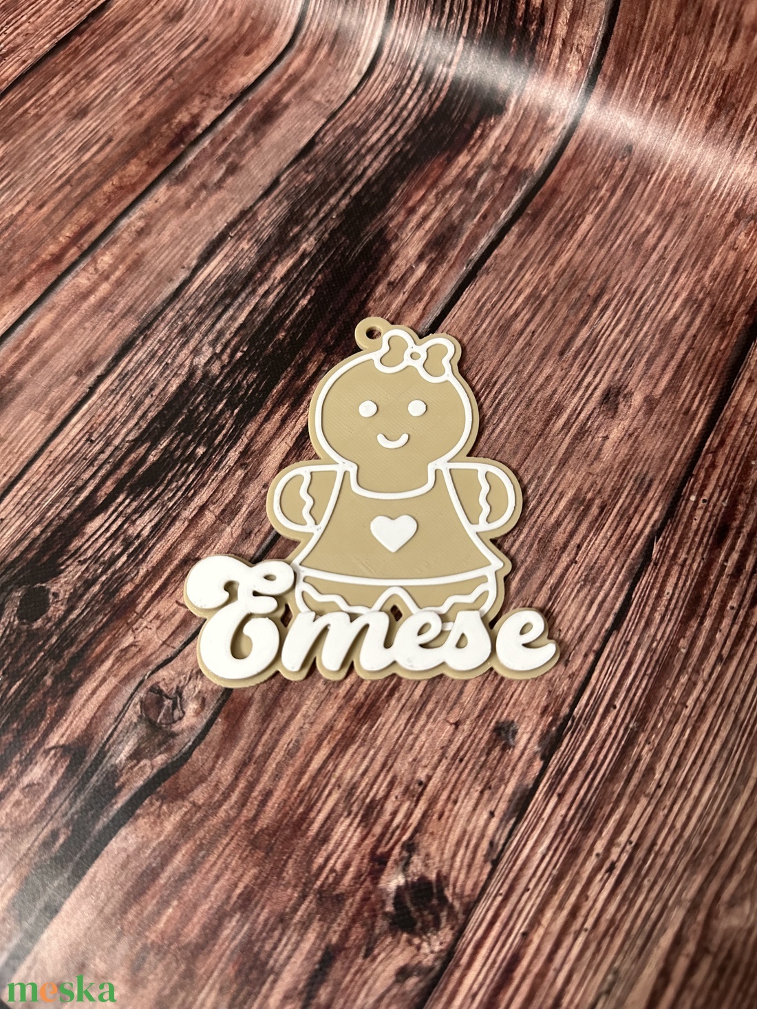 Névre szabható mézeskalács karácsonyfadísz  egyedi ajándék karácsonyra - karácsony - karácsonyi lakásdekoráció - karácsonyfadíszek - Meska.hu