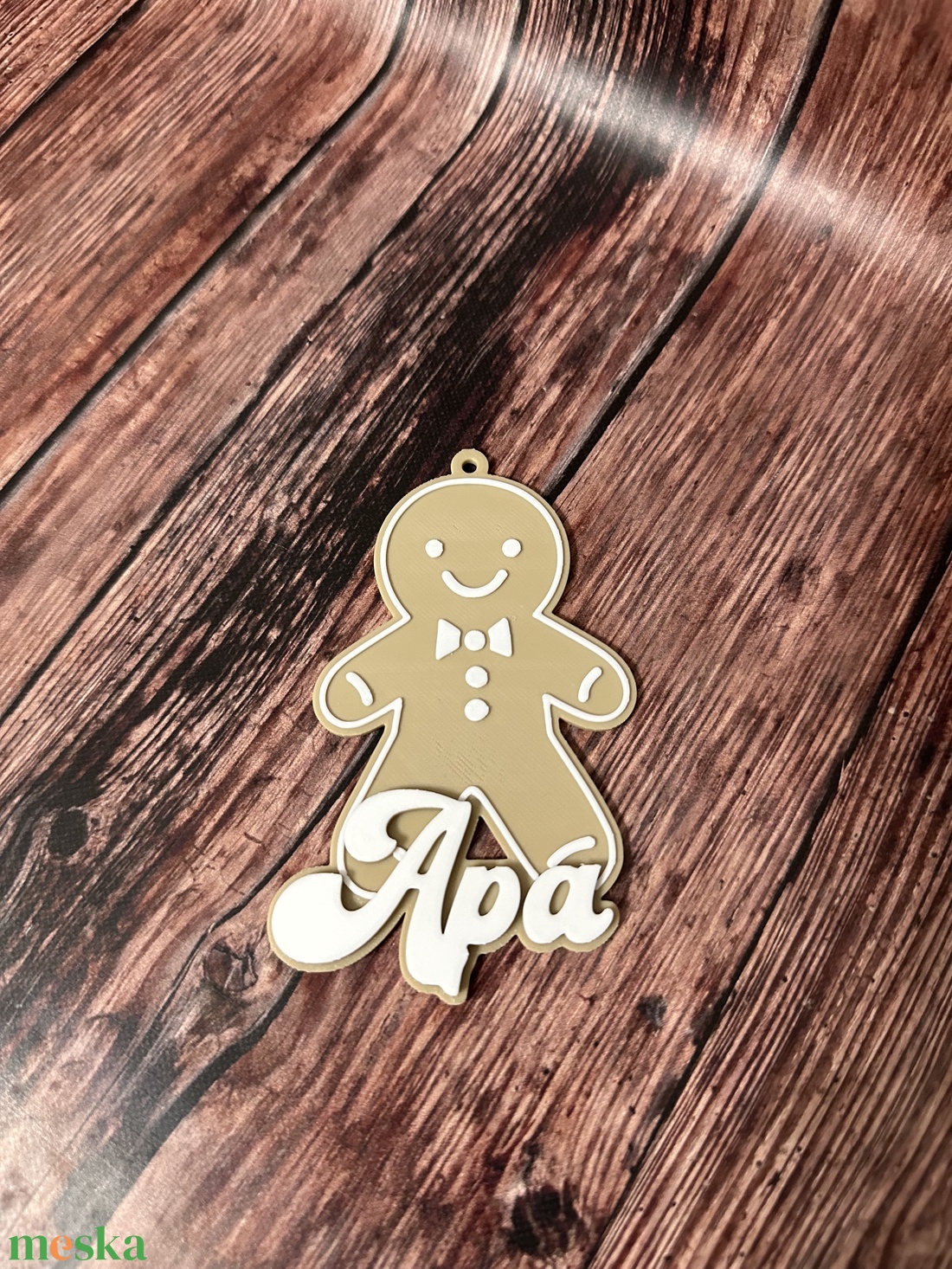 Névre szabható mézeskalács karácsonyfadísz  egyedi ajándék karácsonyra - karácsony - karácsonyi lakásdekoráció - karácsonyfadíszek - Meska.hu