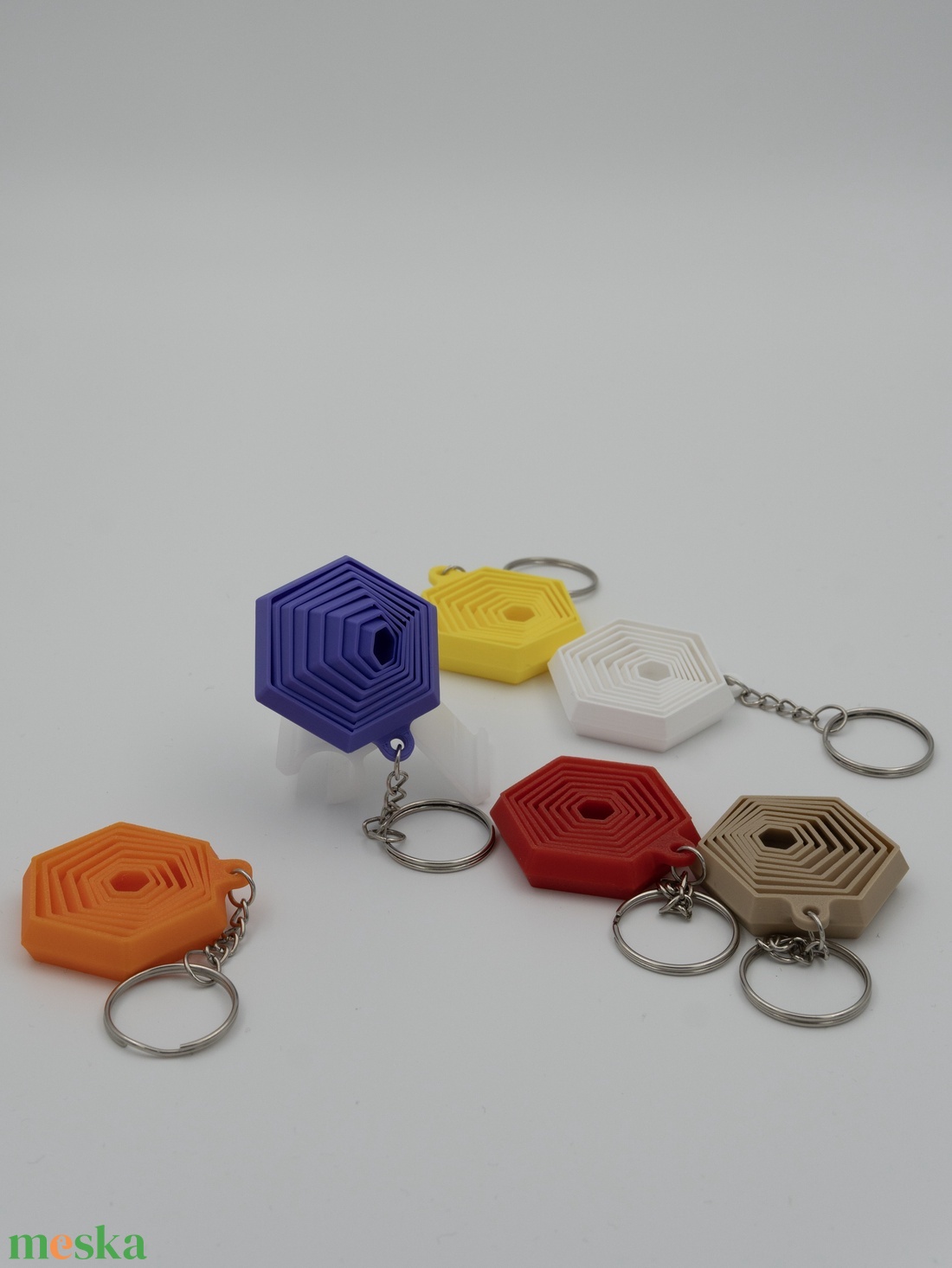 Hexagon kulcstartó - táska & tok - kulcstartó & táskadísz - kulcstartó - Meska.hu