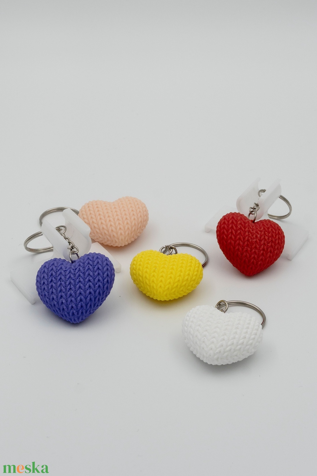 Szív kulcstartó párban valentinnapra - táska & tok - kulcstartó & táskadísz - kulcstartó - Meska.hu