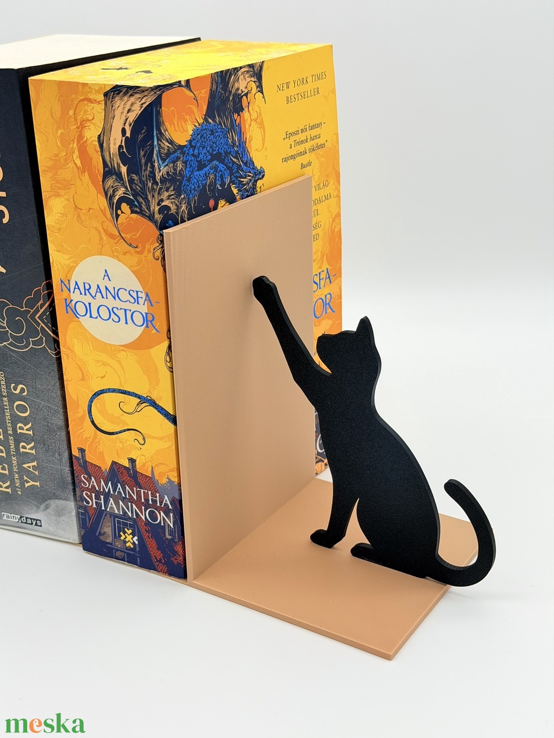 Cica könyvtámasz - otthon & életmód - dekoráció - asztal és polc dekoráció - könyvtámasz - Meska.hu