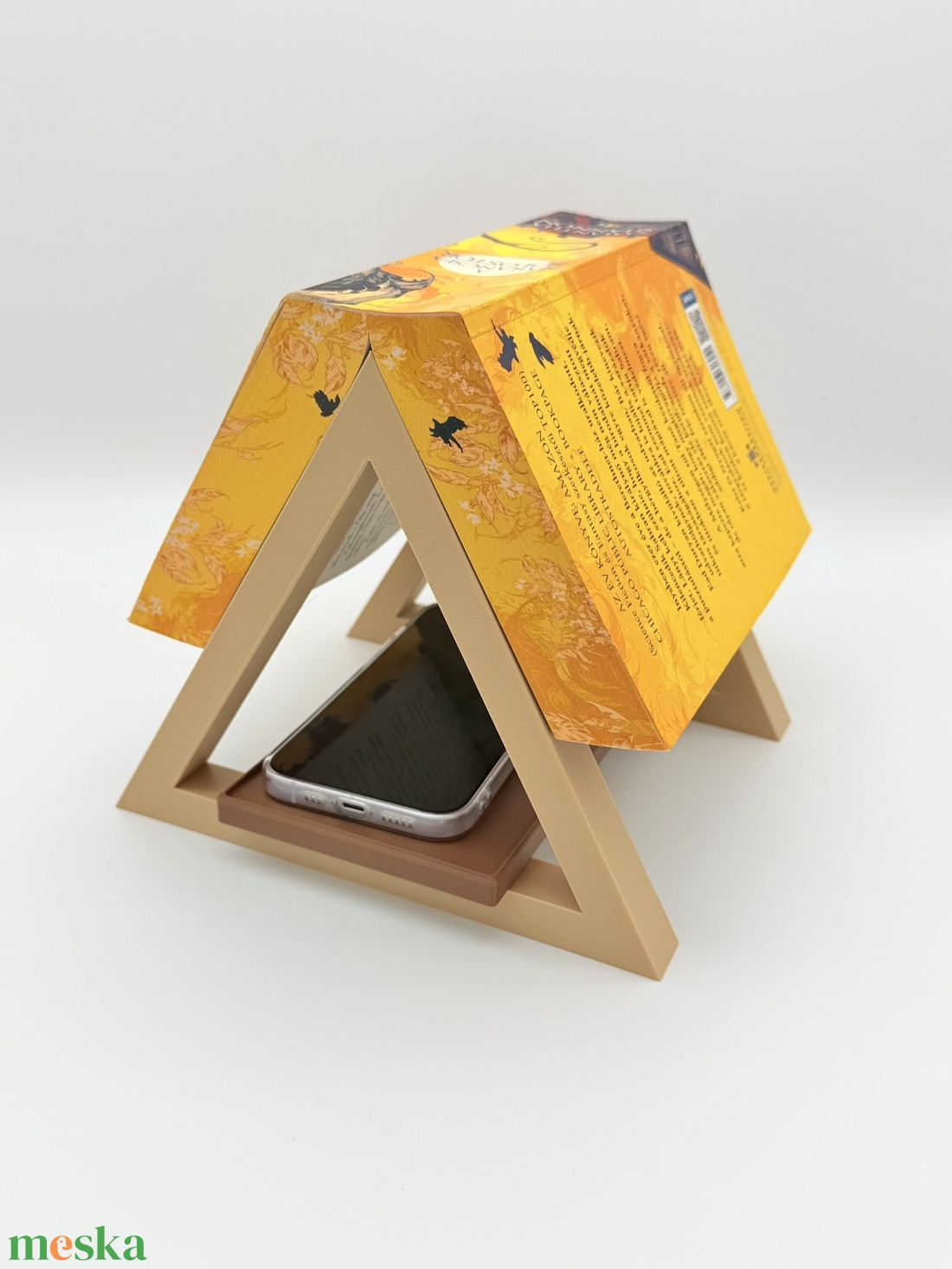 Könyvtartó - szemüveg/telefon tárhellyel - otthon & életmód - dekoráció - asztal és polc dekoráció - könyvtámasz - Meska.hu