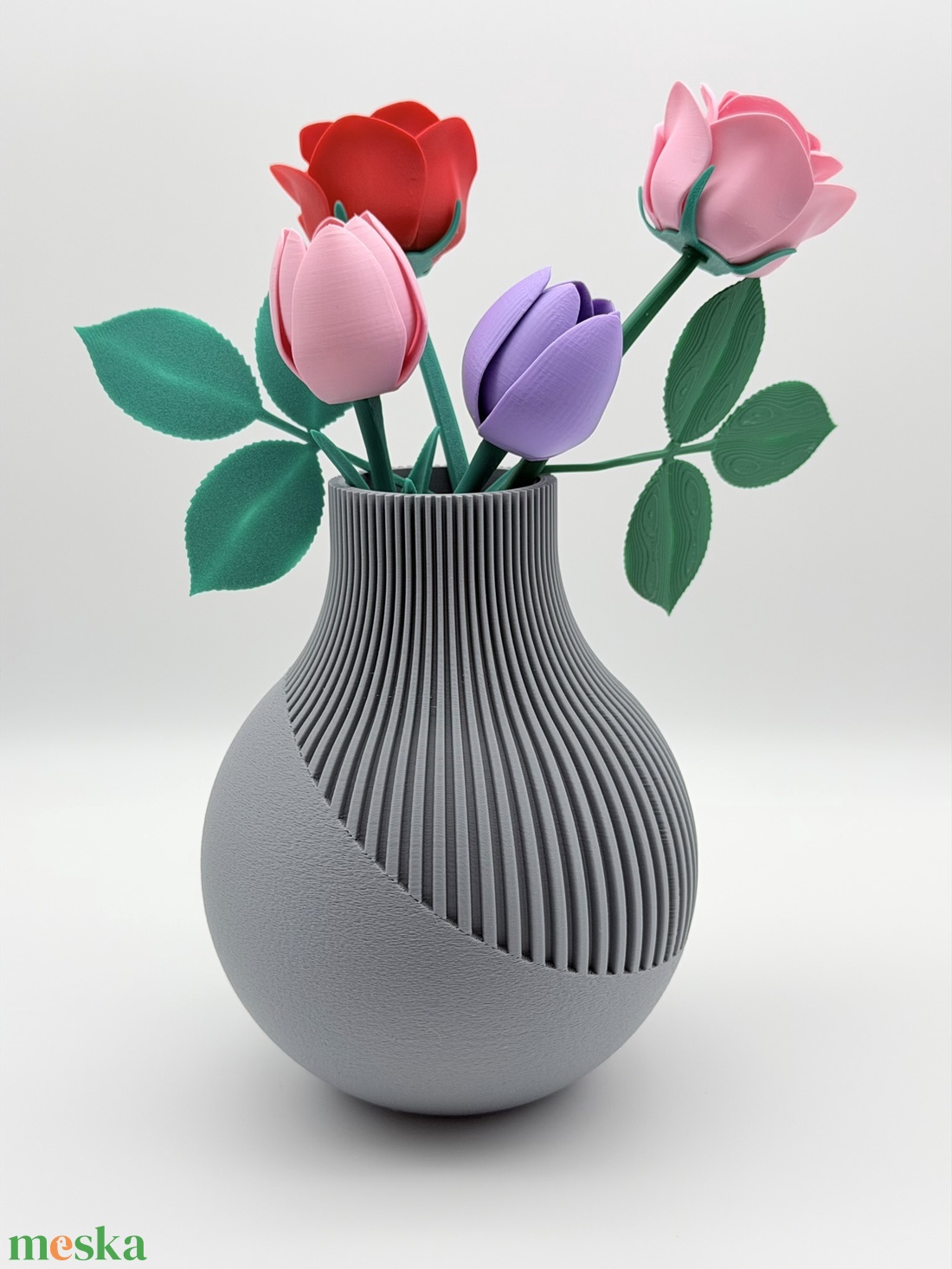 Csíkos beltéri váza - ünnepi díszek, dekorációk - húsvéti díszek és dekorációk - húsvéti asztaldíszek - Meska.hu