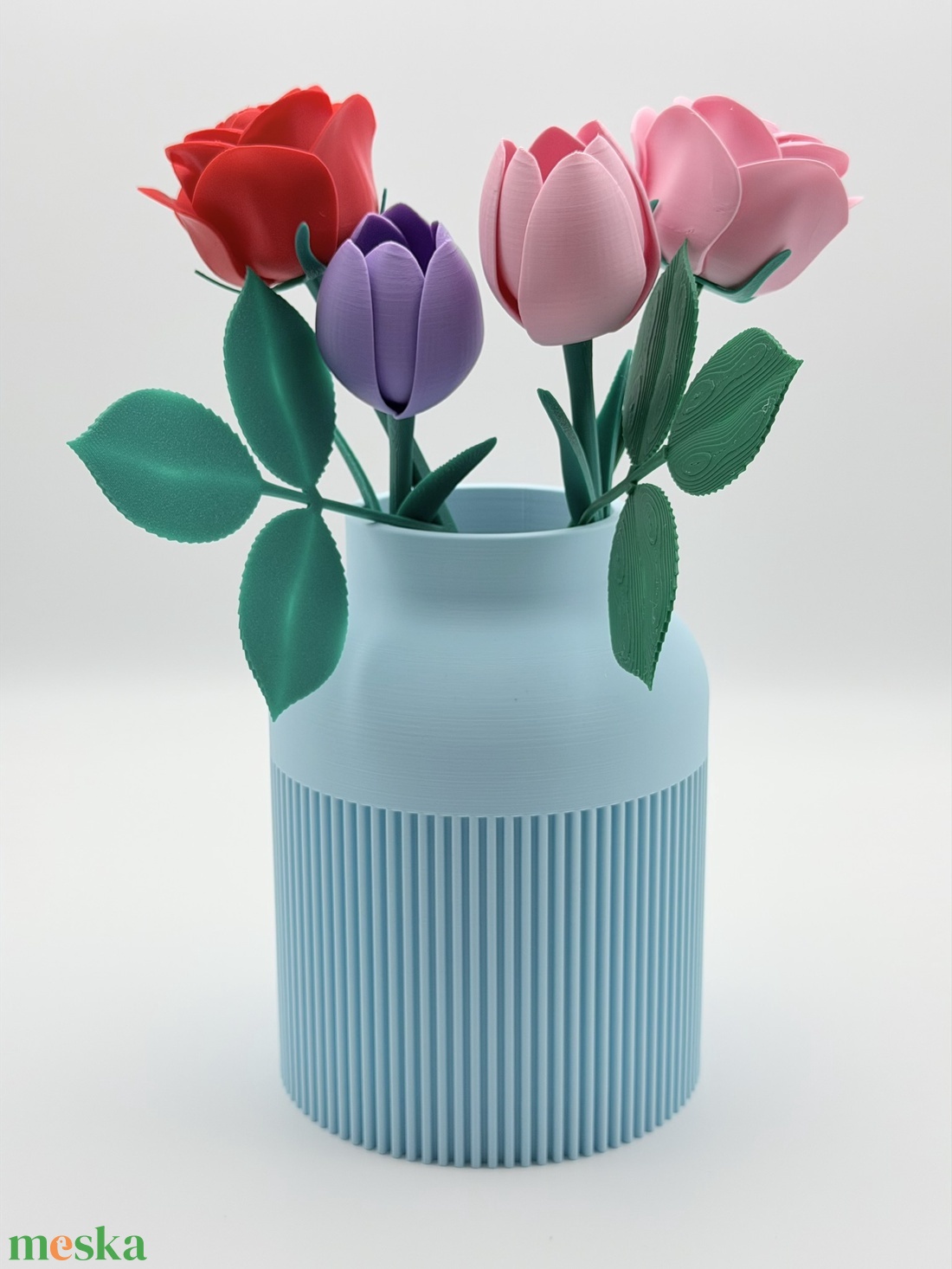 Csíkos beltéri kicsi váza  - ünnepi díszek, dekorációk - húsvéti díszek és dekorációk - húsvéti asztaldíszek - Meska.hu