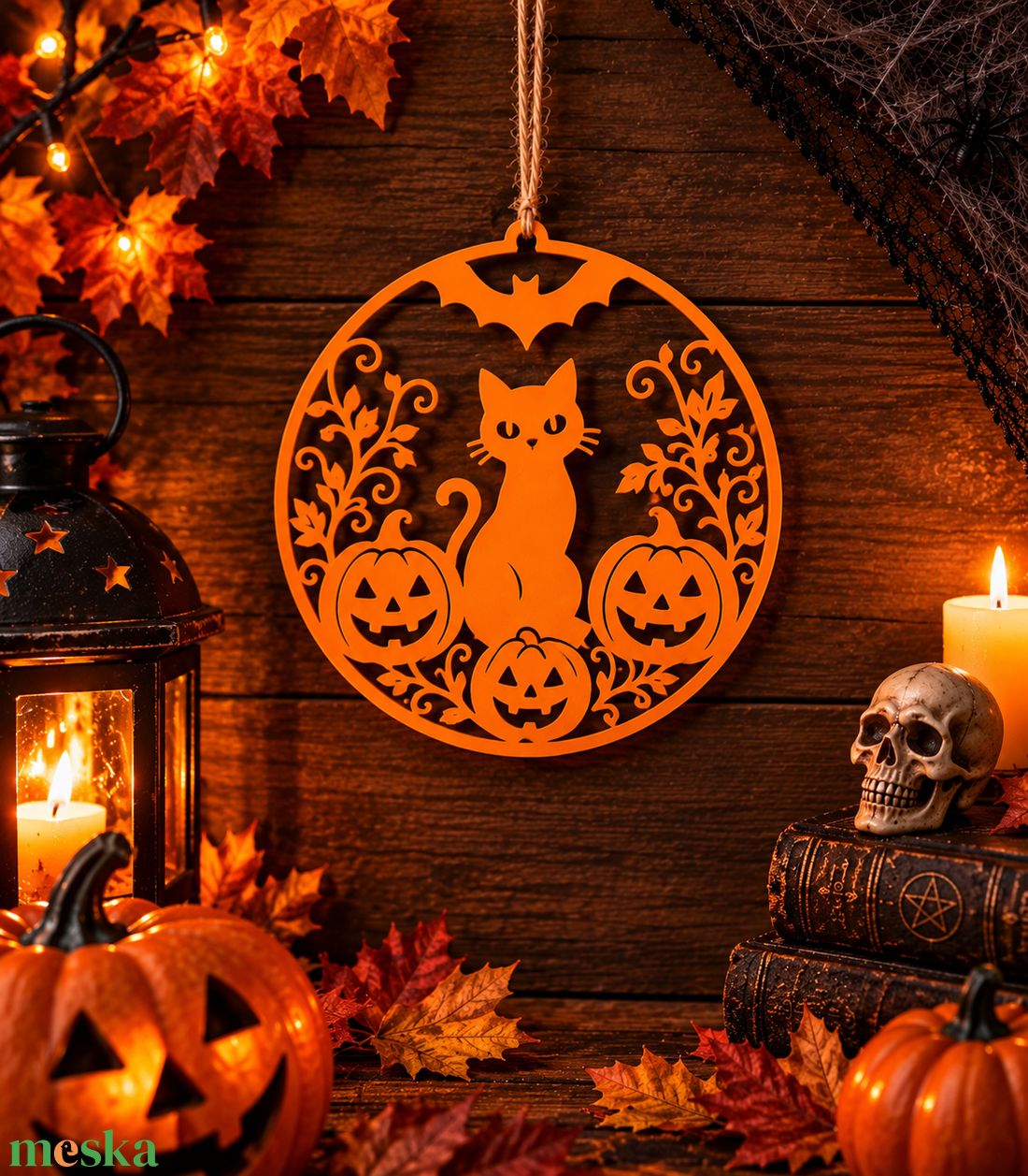 Halloween felakaszható dekorációk - otthon & életmód - dekoráció - halloween - halloweeni ajtódíszek és ablakdíszek - Meska.hu
