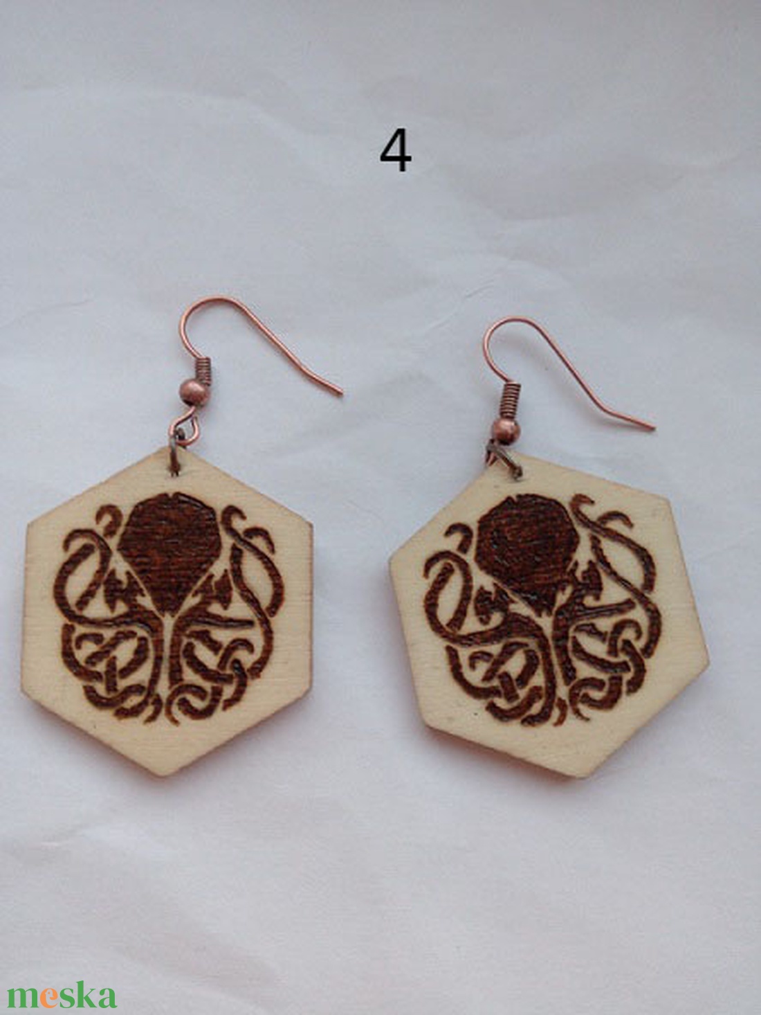 Cthulhu fülbevaló - ékszer - fülbevaló - lógó fülbevaló - Meska.hu