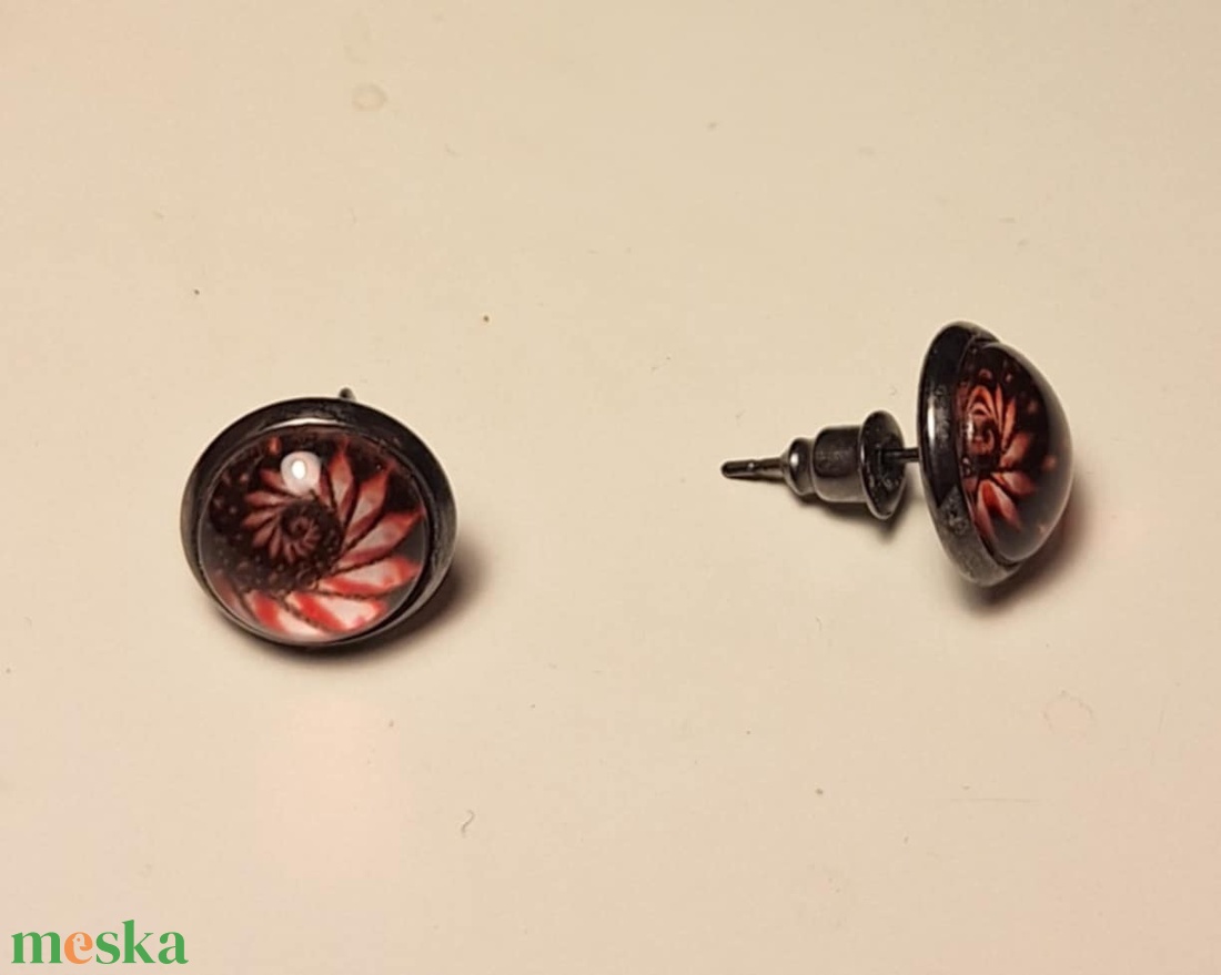 Fülbevaló - swirly piros - ékszer - fülbevaló - pötty fülbevaló - Meska.hu Fülbevaló - swirly piros - ékszer - fülbevaló - pötty fülbevaló - Meska.hu