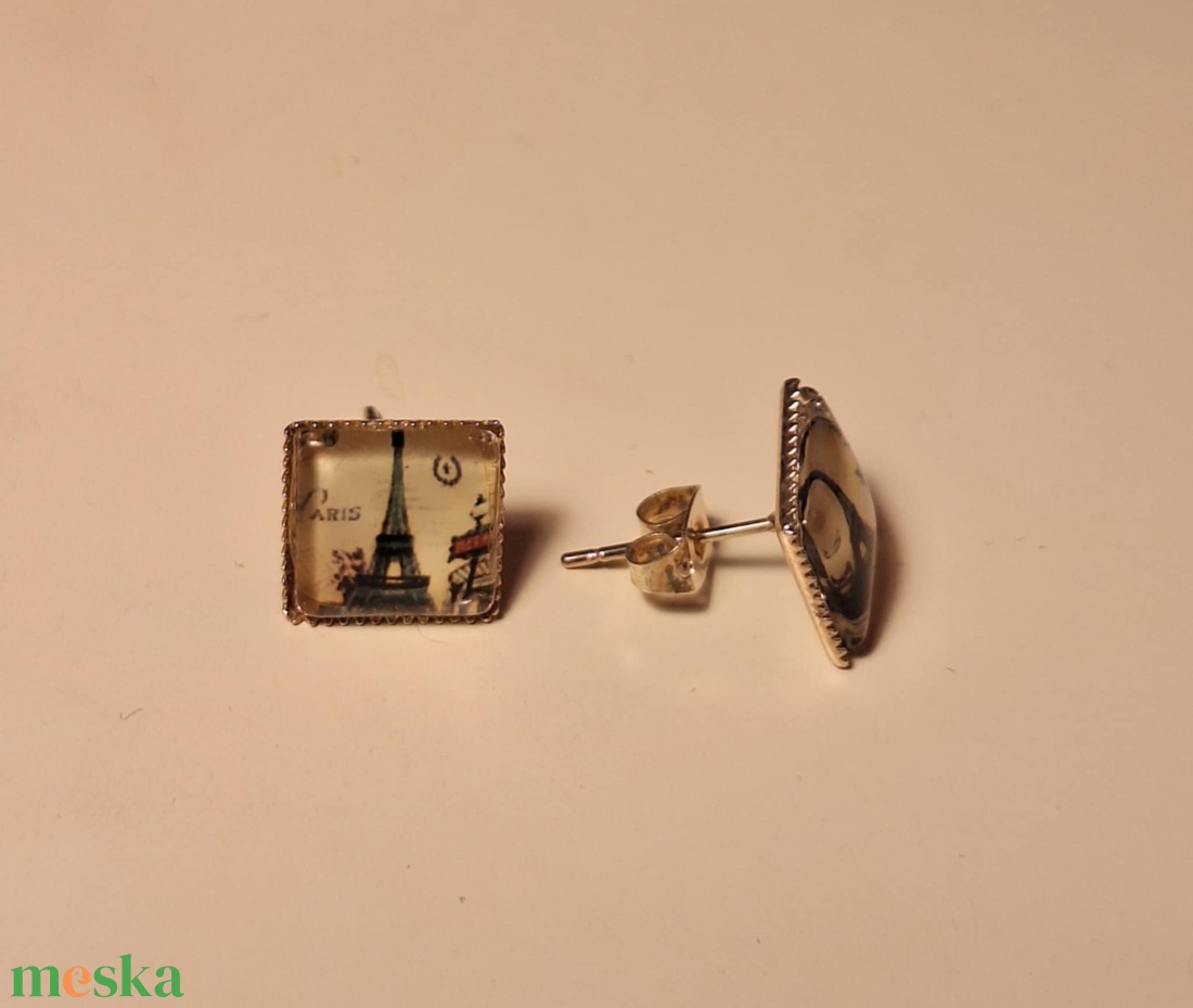 Fülbevaló - vintage hatású képpel - Párizs - ékszer - fülbevaló - pötty fülbevaló - Meska.hu Fülbevaló - vintage hatású képpel - Párizs - ékszer - fülbevaló - pötty fülbevaló - Meska.hu