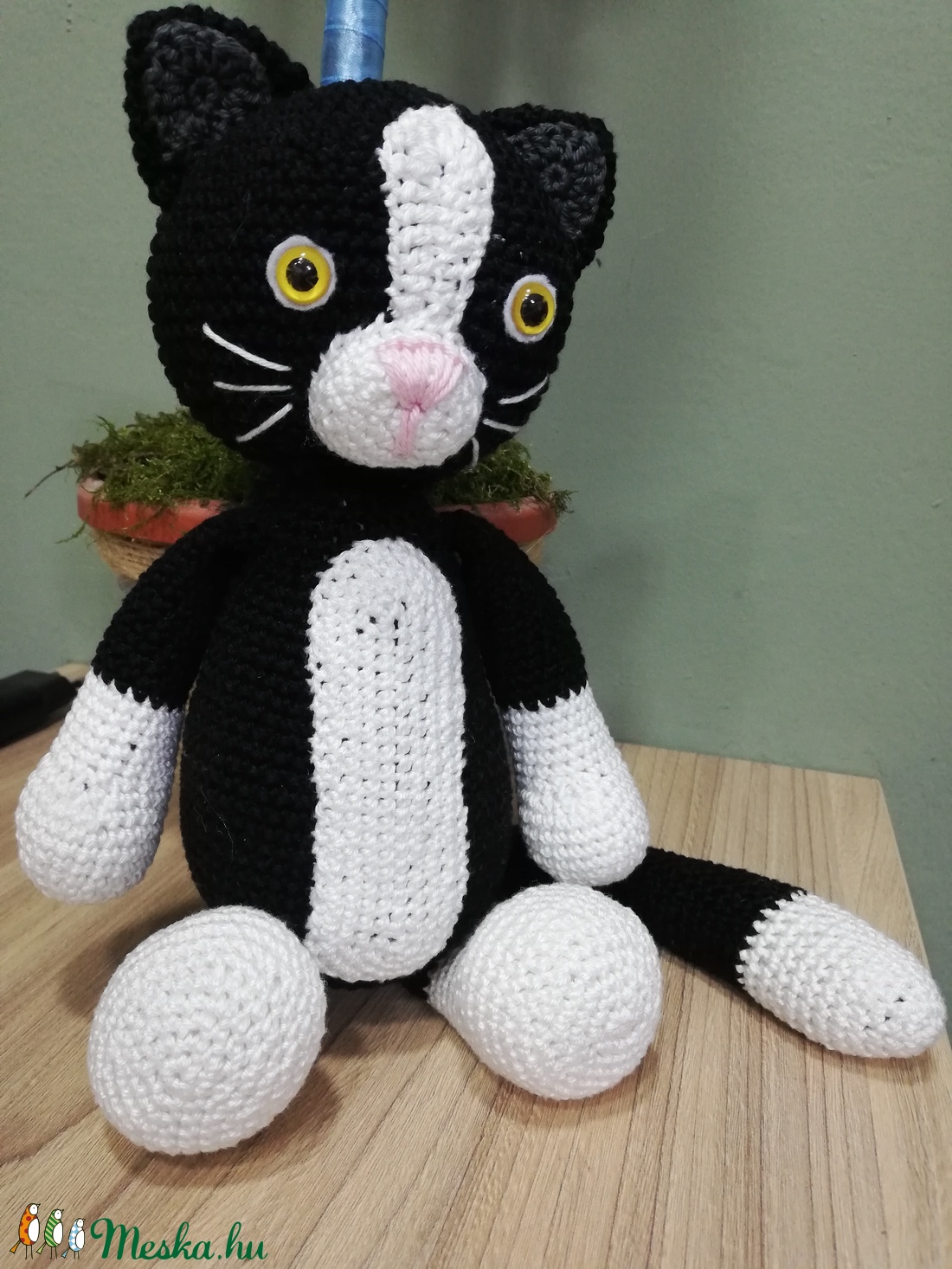Horgolt cica - játék & sport - plüssállat & játékfigura - cica - Meska.hu