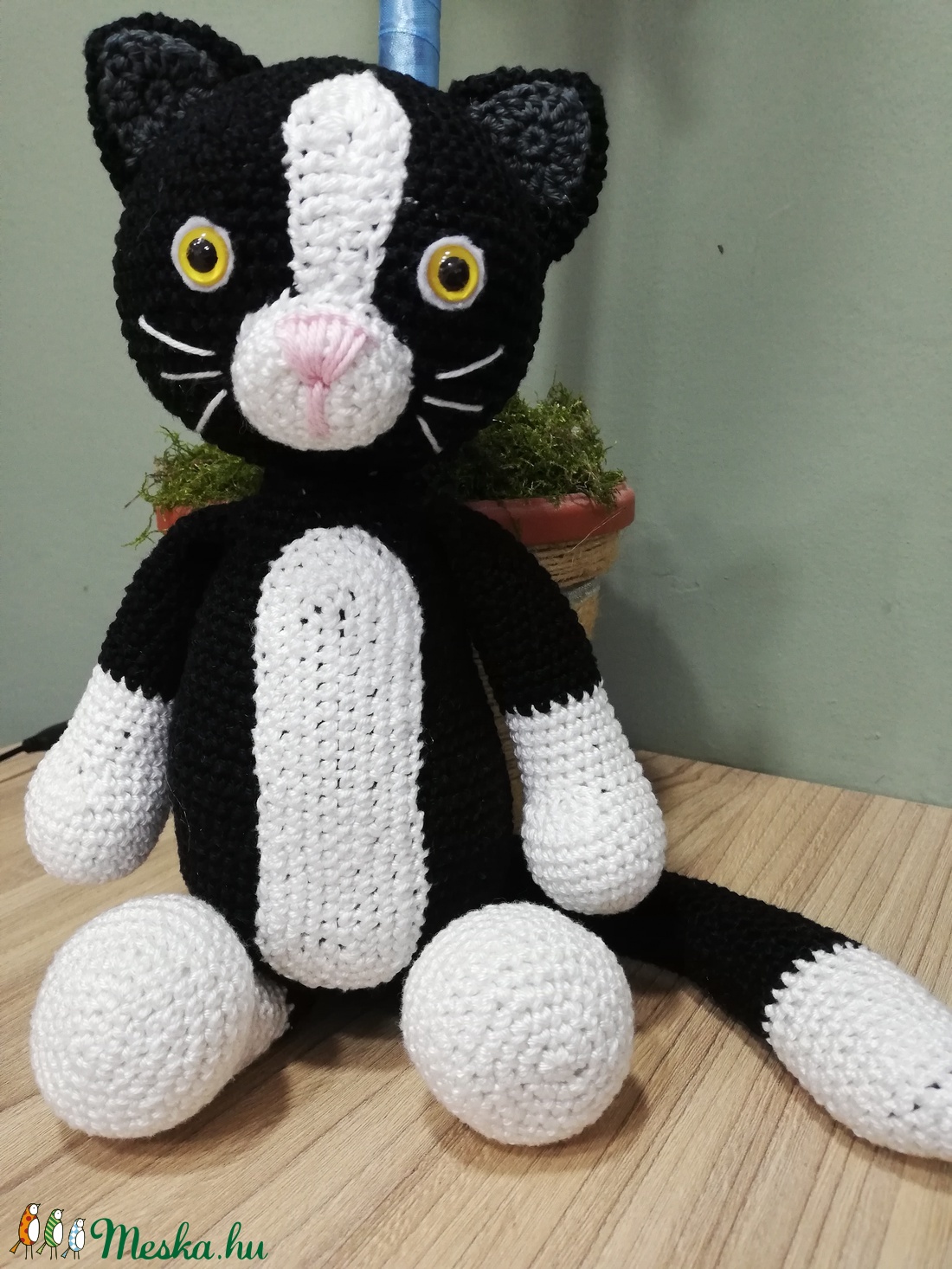 Horgolt cica - játék & sport - plüssállat & játékfigura - cica - Meska.hu