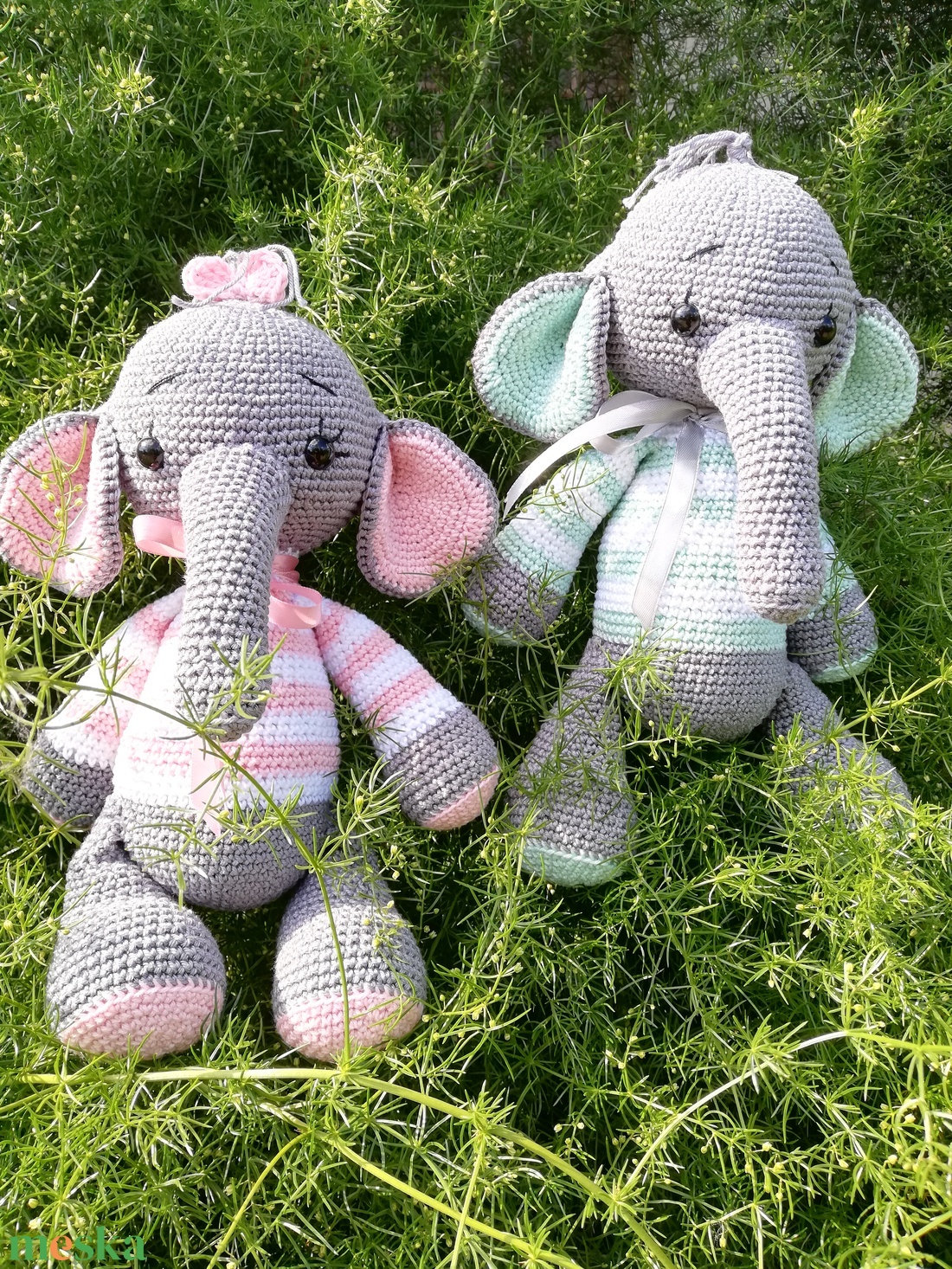 Horgolt csikos elefánt baby - játék & sport - plüssállat & játékfigura - elefánt - Meska.hu Horgolt csikos elefánt baby - játék & sport - plüssállat & játékfigura - elefánt - Meska.hu