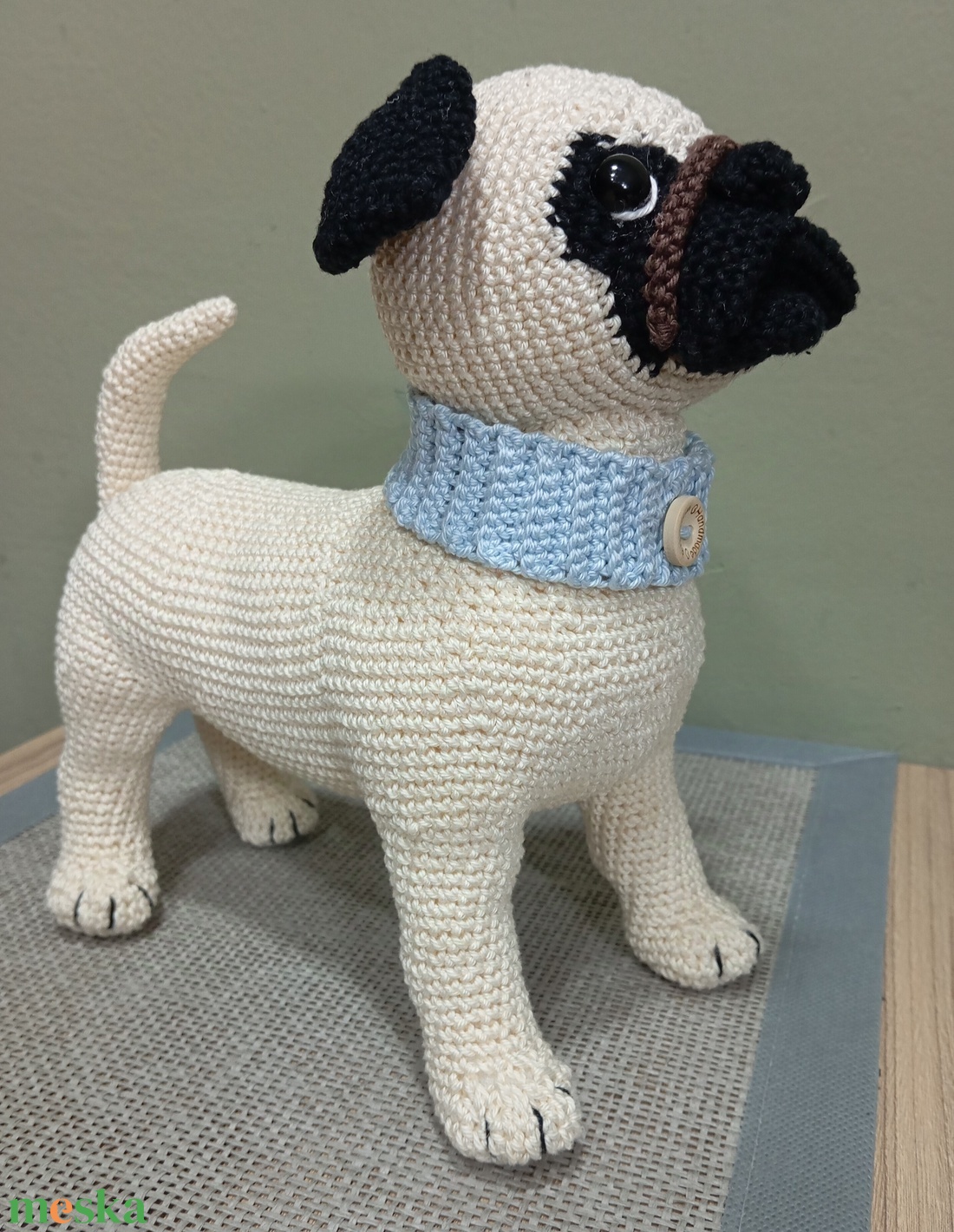 Horgolt amigurumi mopsz - játék & sport - plüssállat & játékfigura - kutya - Meska.hu