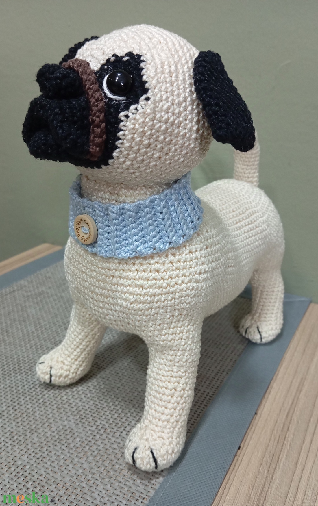 Horgolt amigurumi mopsz - játék & sport - plüssállat & játékfigura - kutya - Meska.hu