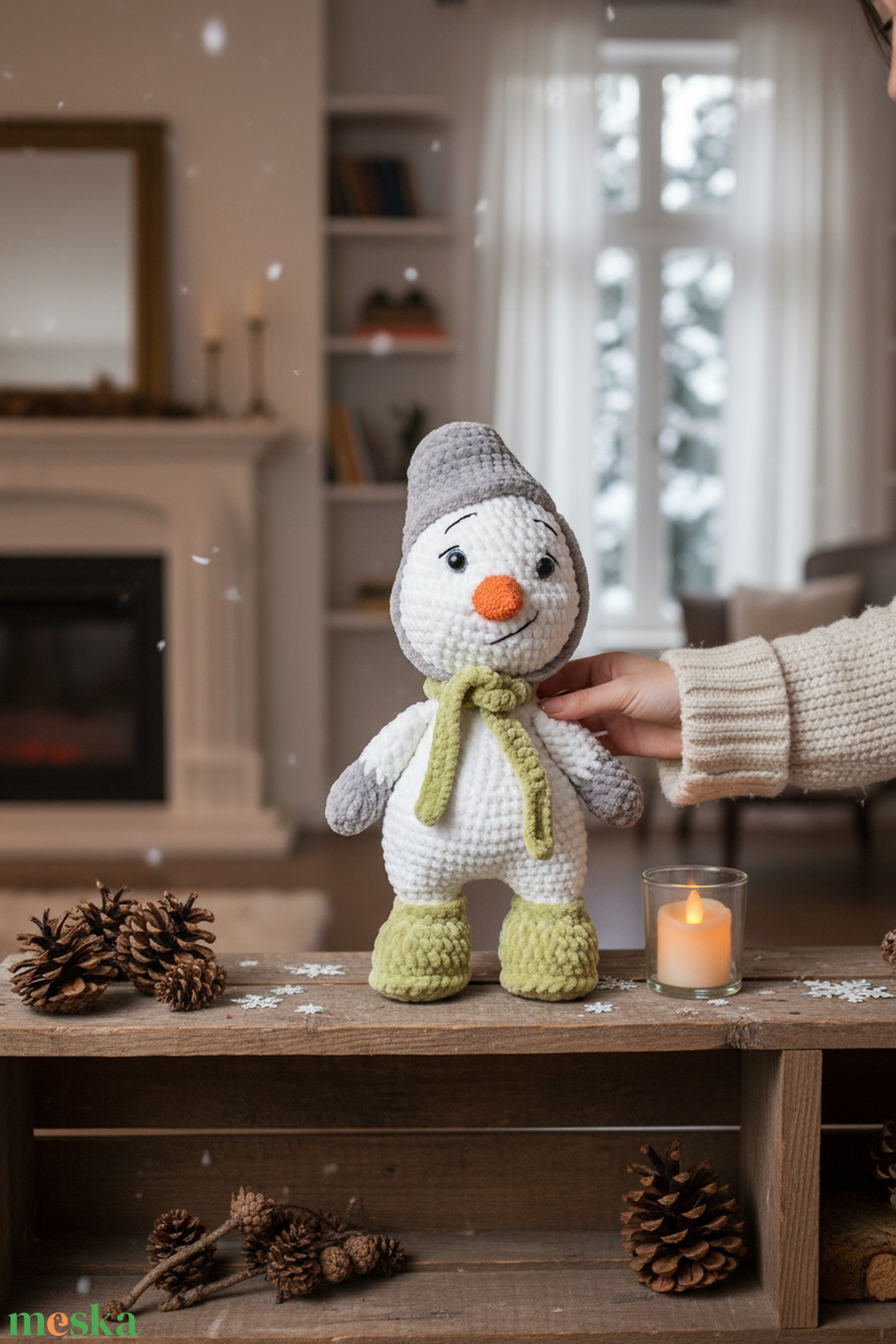 Horgolt hóember - játék & sport - plüssállat & játékfigura - más figura - Meska.hu