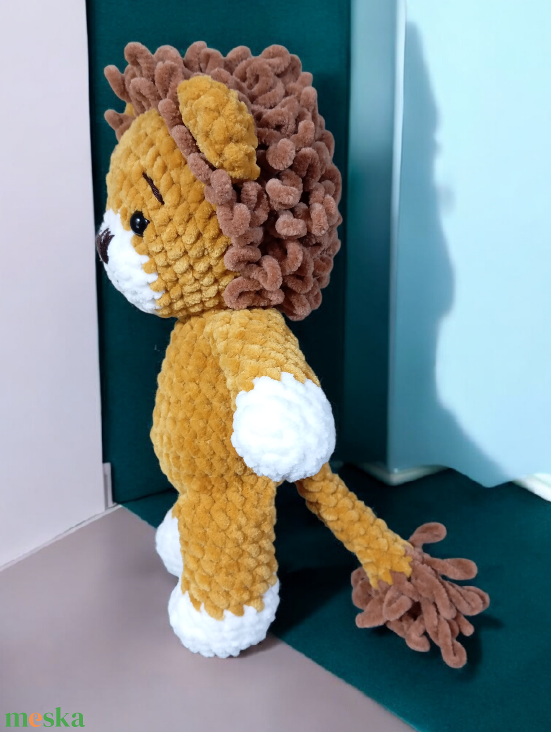 Horgolt plüss oroszlán - játék & sport - plüssállat & játékfigura - oroszlán - Meska.hu