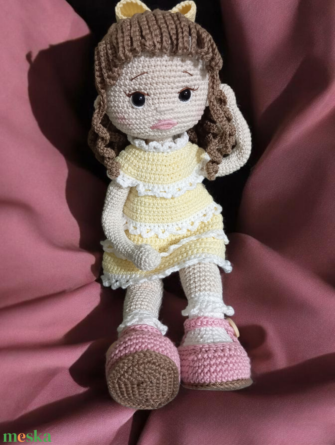 Kathy horgolt baba - játék & sport - baba & babaház - öltöztethető baba - Meska.hu