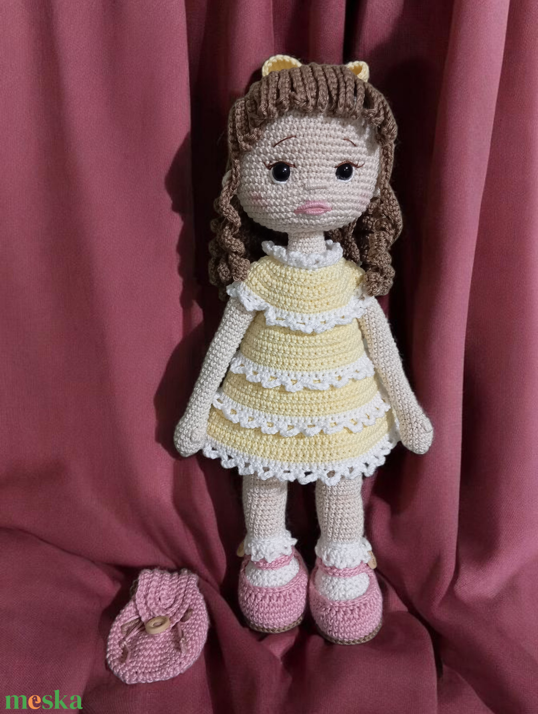 Kathy horgolt baba - játék & sport - baba & babaház - öltöztethető baba - Meska.hu