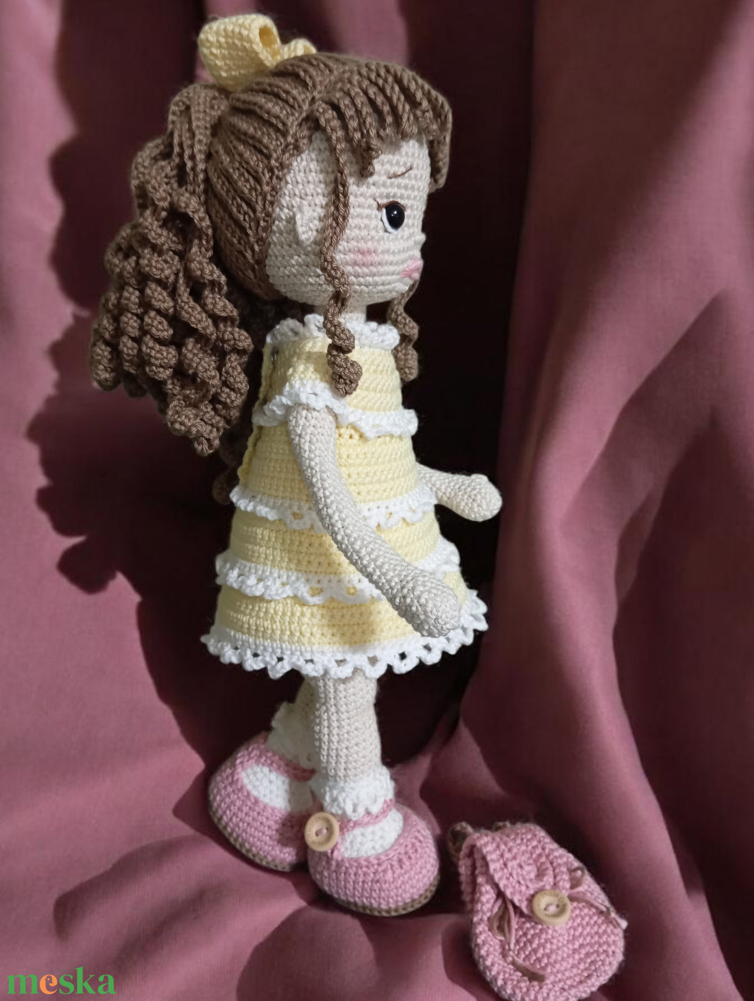 Kathy horgolt baba - játék & sport - baba & babaház - öltöztethető baba - Meska.hu