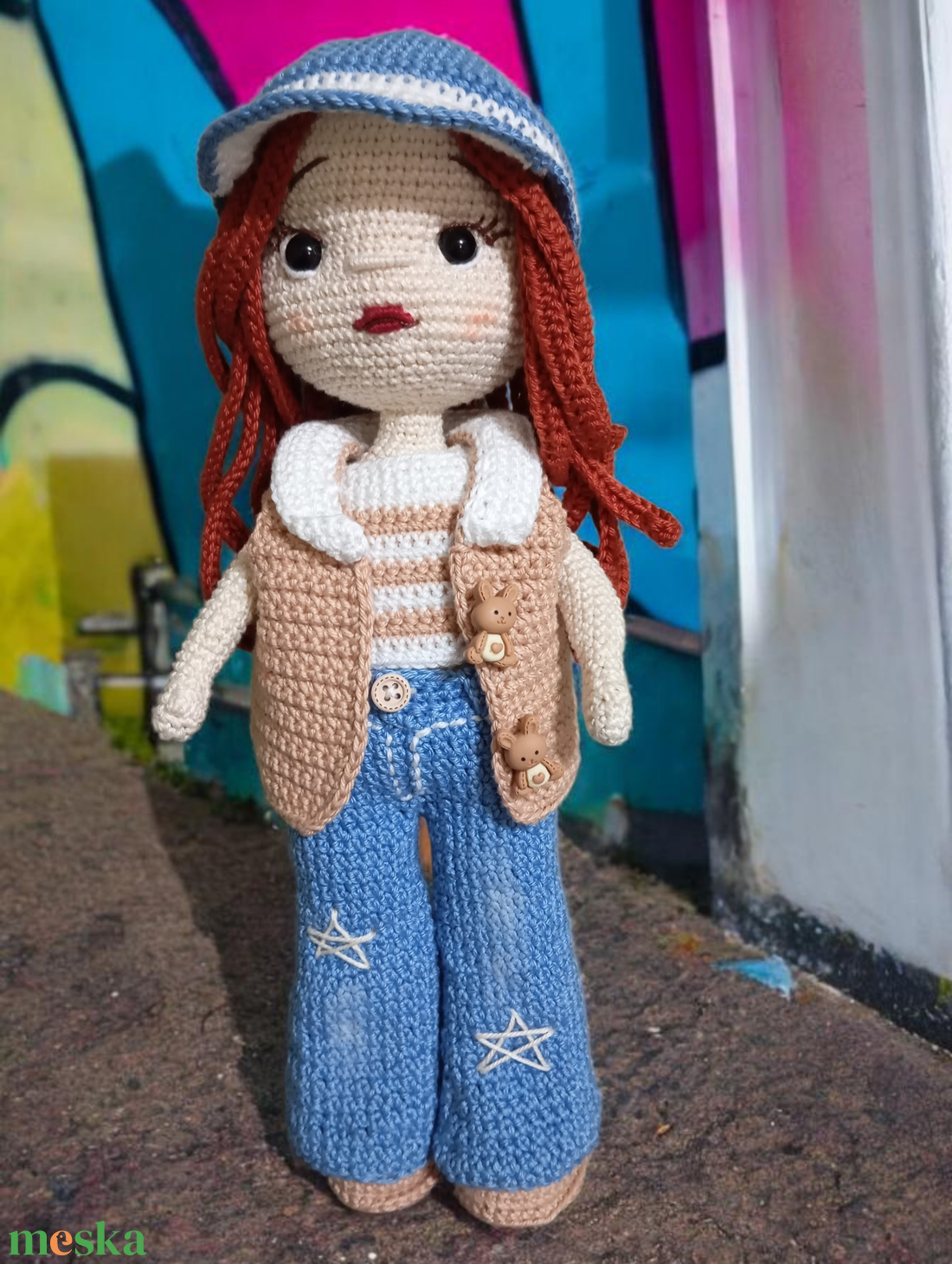 Nina horgolt baba - játék & sport - baba & babaház - öltöztethető baba - Meska.hu