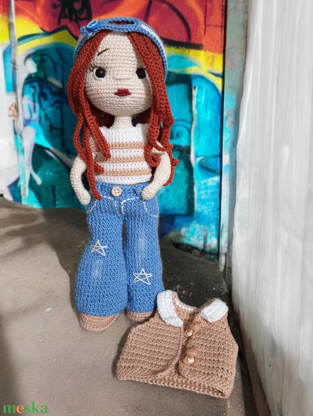 Nina horgolt baba - játék & sport - baba & babaház - öltöztethető baba - Meska.hu