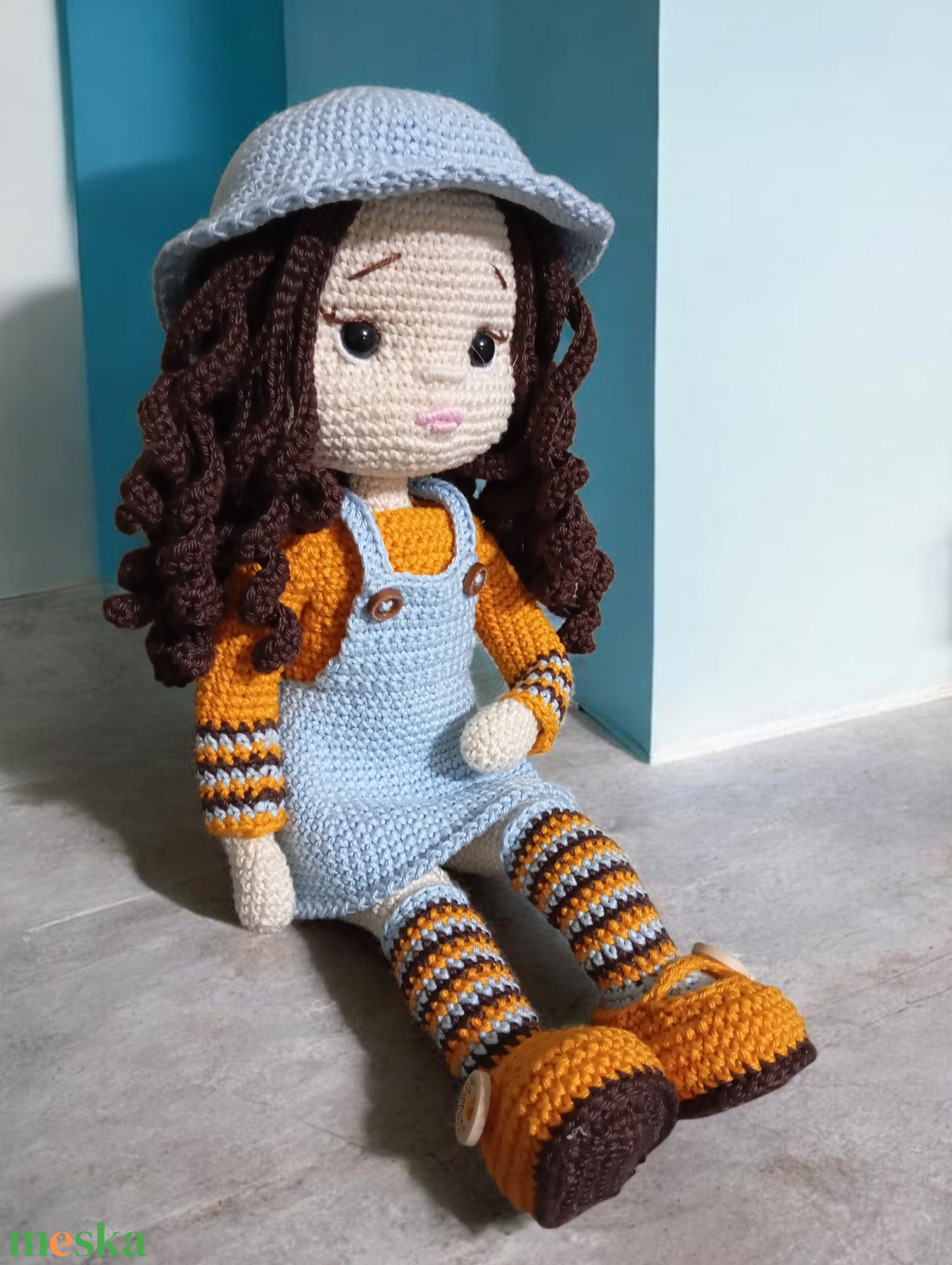 Jázmin horgolt baba - játék & sport - baba & babaház - öltöztethető baba - Meska.hu