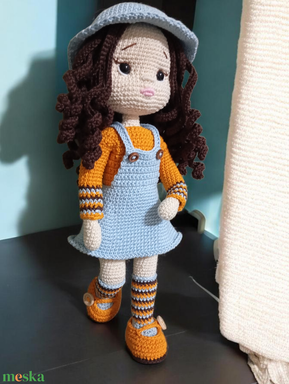 Jázmin horgolt baba - játék & sport - baba & babaház - öltöztethető baba - Meska.hu