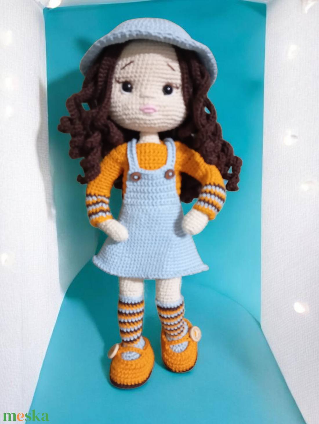 Jázmin horgolt baba - játék & sport - baba & babaház - öltöztethető baba - Meska.hu