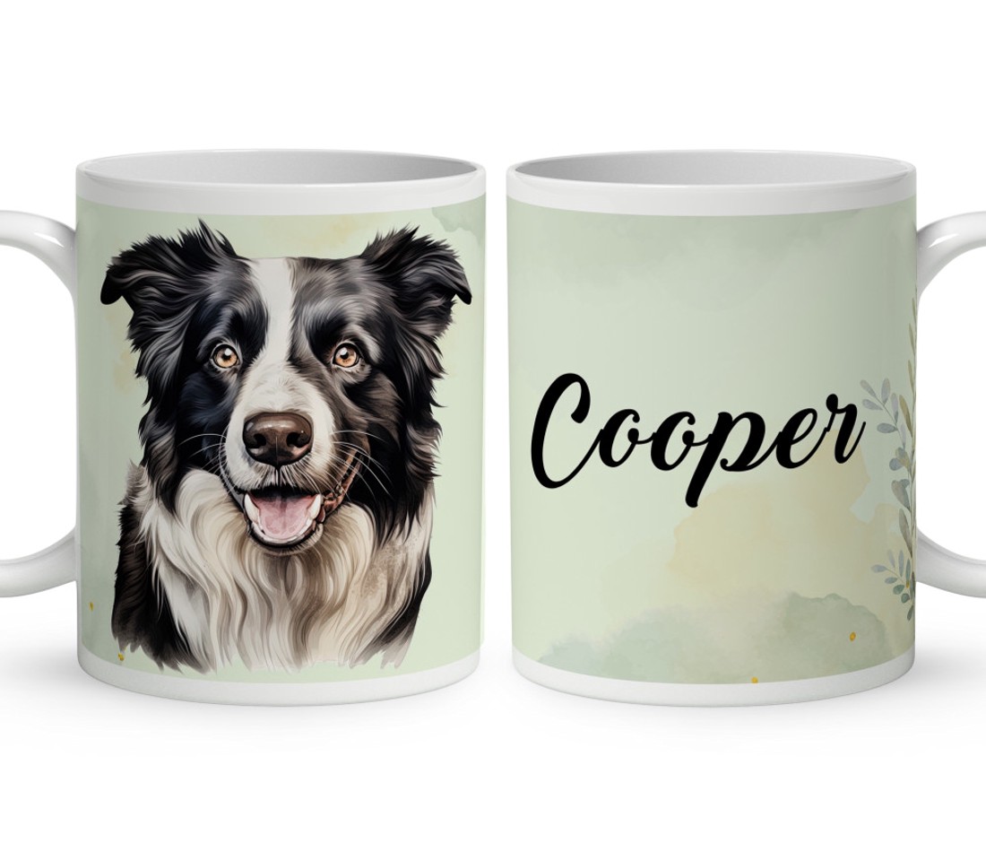 Névvel kérhető - Border Collie portré mintás bögre - otthon & életmód - konyhafelszerelés, tálalás - tálalás - bögre & csésze - Meska.hu