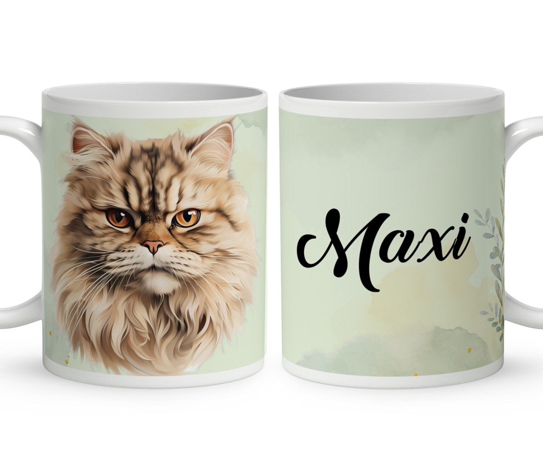 Névvel kérhető - Perzsamacska portré mintás bögre - otthon & életmód - konyhafelszerelés, tálalás - tálalás - bögre & csésze - Meska.hu