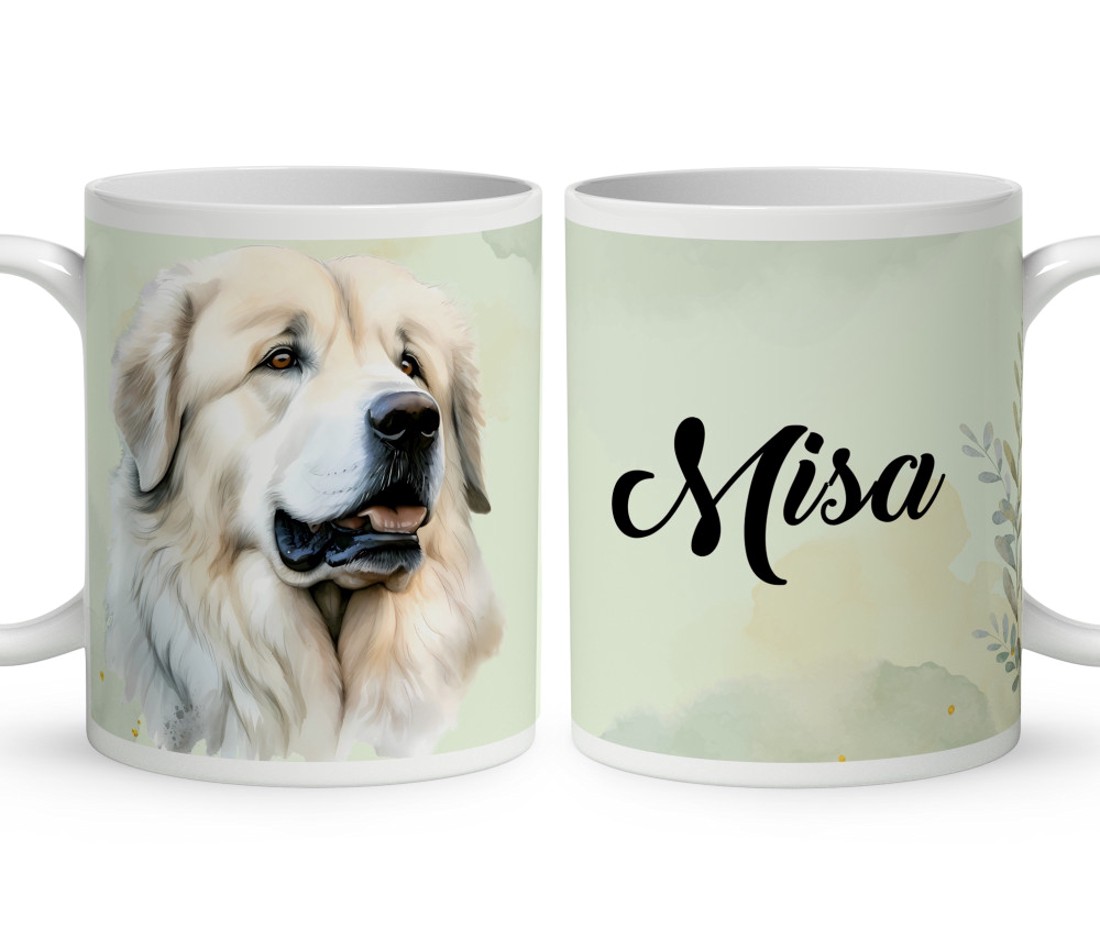 Névvel kérhető - Pireneusi hegyikutya portré mintás bögre - otthon & életmód - konyhafelszerelés, tálalás - tálalás - bögre & csésze - Meska.hu