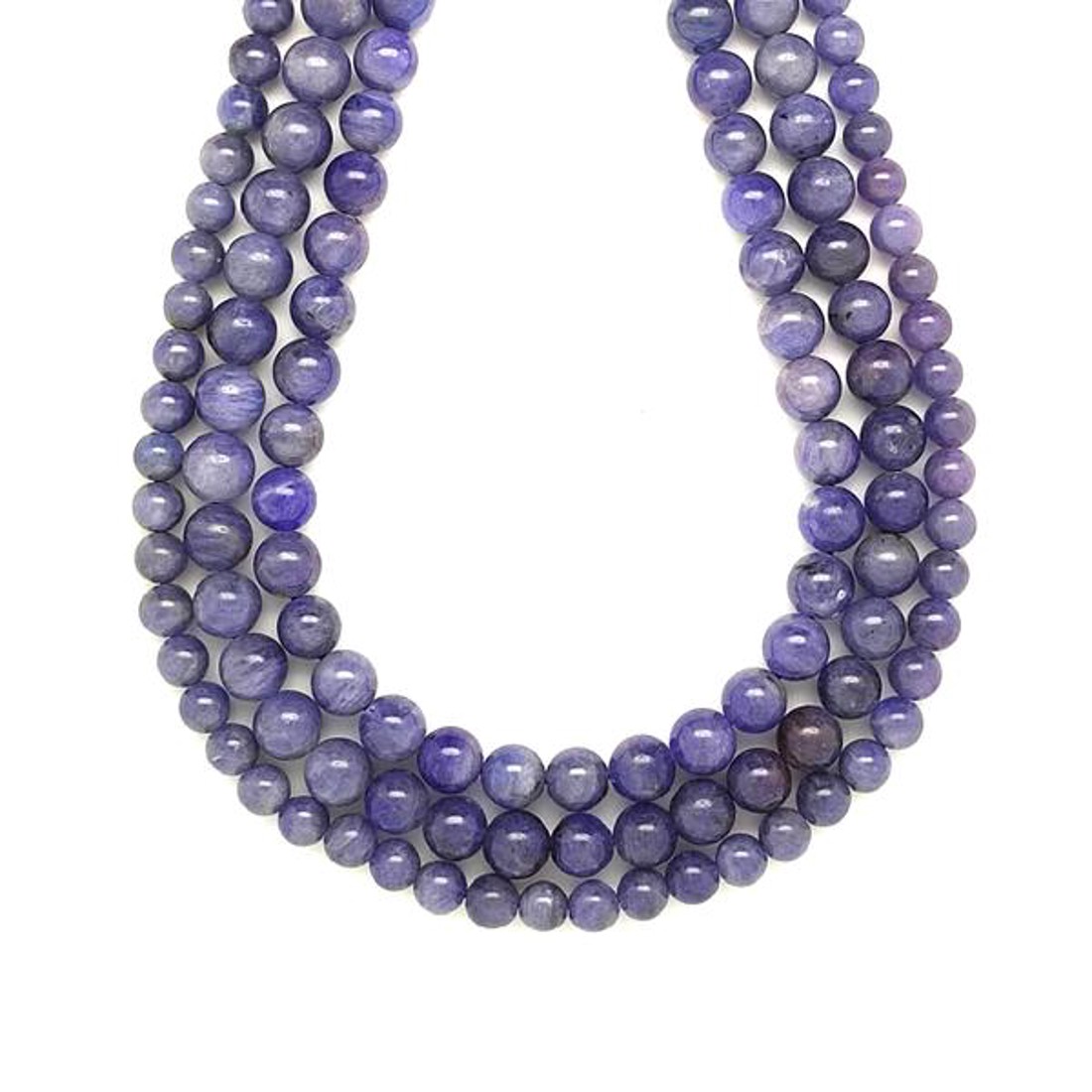 Tanzanit golyó 6-7mm  ékszerkészítő alapanyag (füzér) - kellékek & szerszámok - ásvány alapanyag - ásványfüzér - Meska.hu