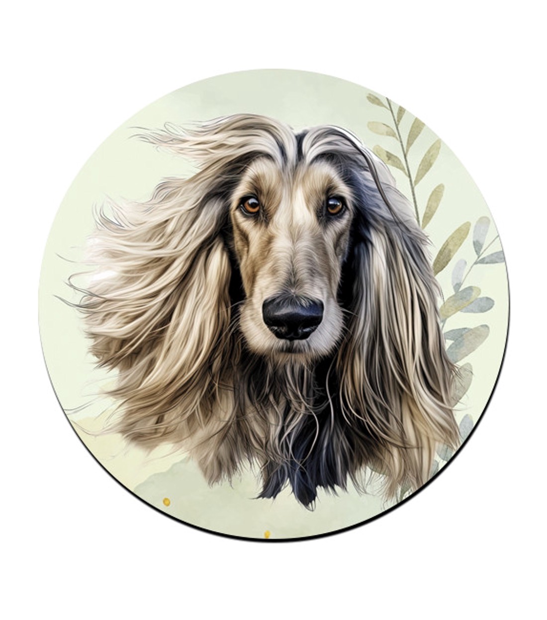 Krémszínű Afgán agár portré mintás bögre alátét - otthon & életmód - konyhafelszerelés, tálalás - tálalás - tányér- és poháralátét - Meska.hu