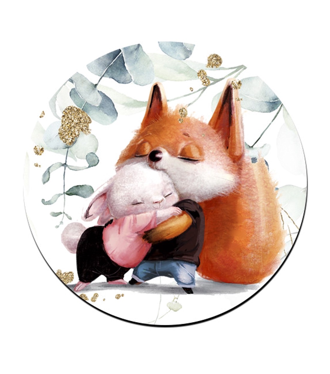 Nyuszi és Róka mintás bögre alátét -  - Meska.hu