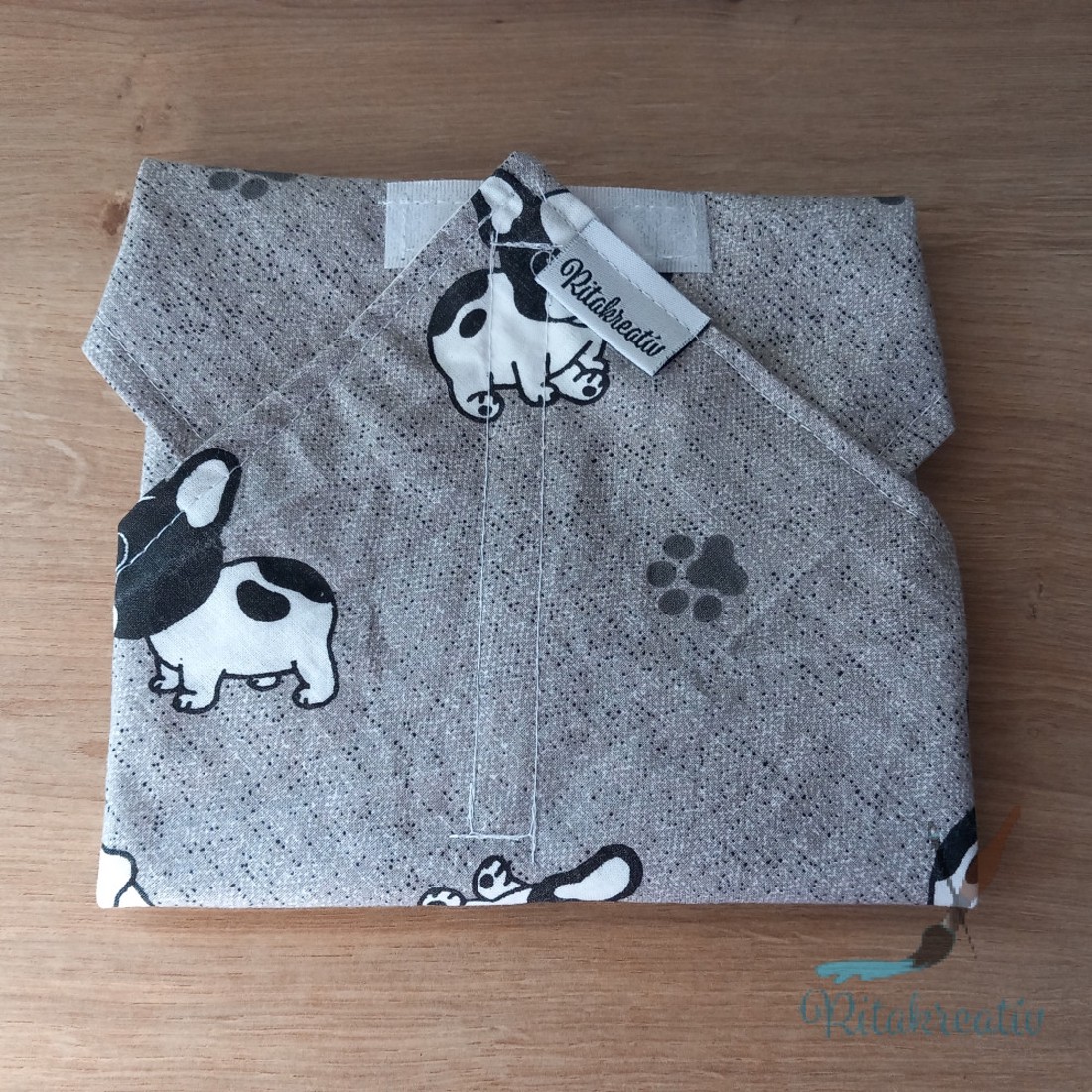 Boston terrier újraszalvéta - táska & tok - uzsonna- & ebéd tartó - szendvics csomagoló - Meska.hu