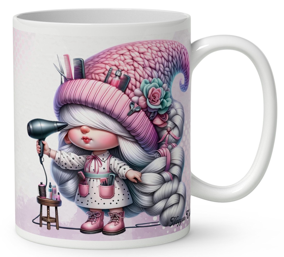 Névvel kérhető - Fodrász manólány hajszárítóval mintás bögre - otthon & életmód - konyhafelszerelés, tálalás - tálalás - bögre & csésze - Meska.hu