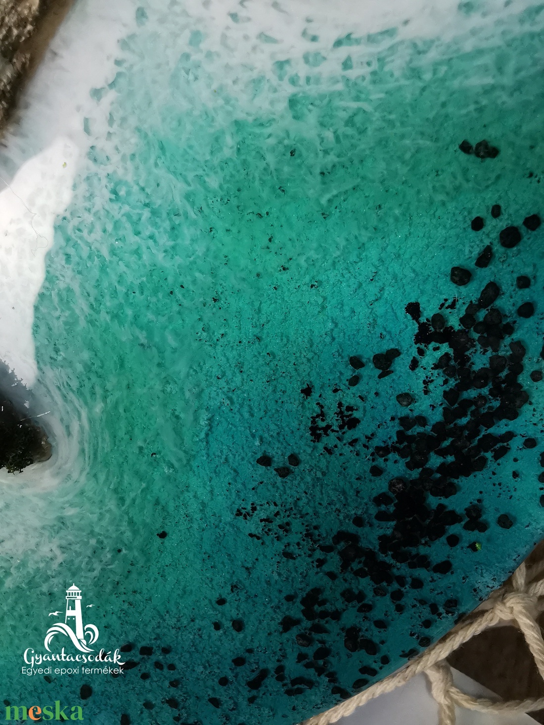 Bálna sziget - Epoxi gyanta falikép - Gyantacsodák - otthon & életmód - dekoráció - kép & falikép - 3d képek - Meska.hu