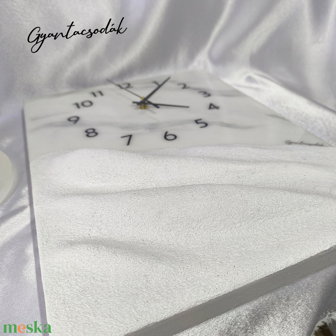 EPOXI GYANTA FALIÓRA - HOWLIT FÁTYOL - 3D TEXTURÁLT - GYANTACSODÁK - otthon & életmód - dekoráció - fali és függő dekoráció - falióra & óra - Meska.hu