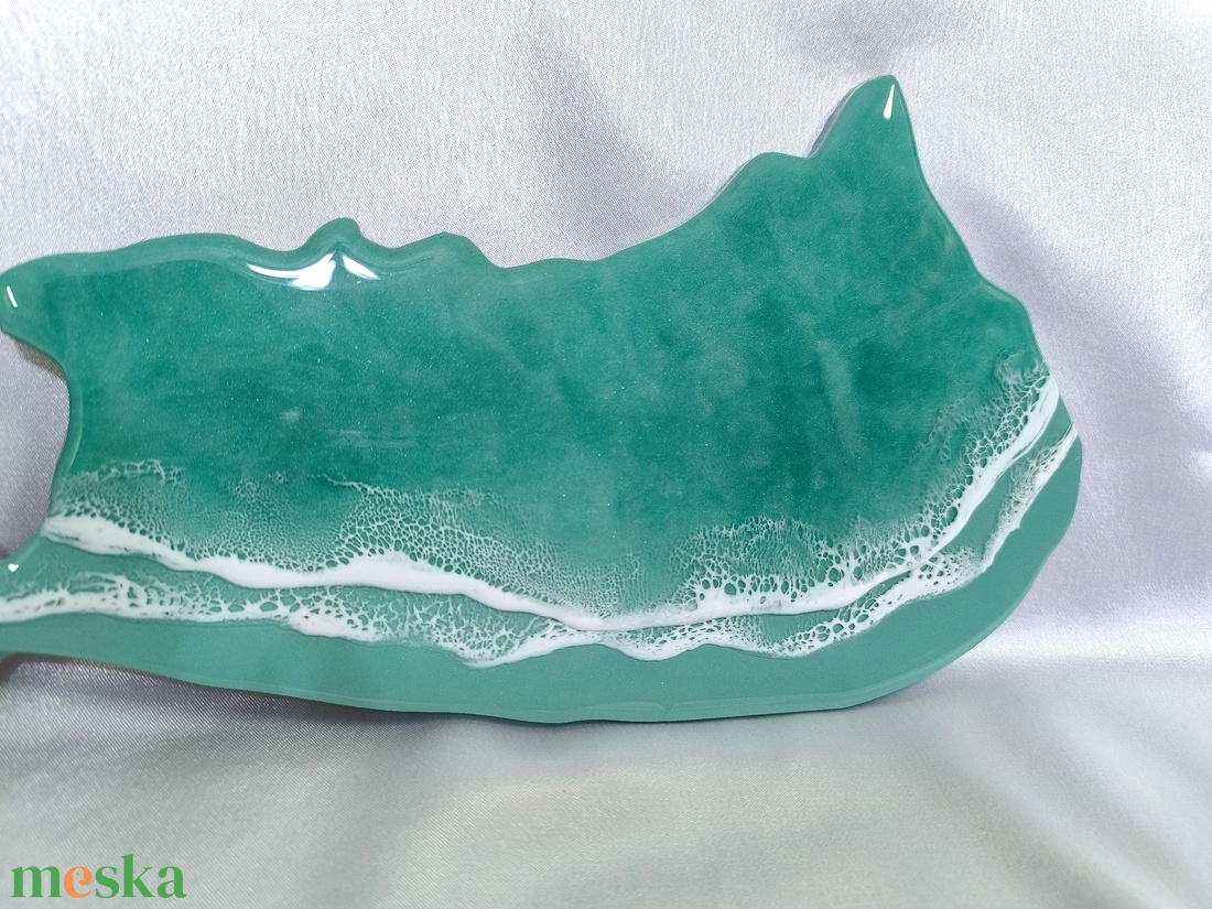 ZÖLD BALATON - EPOXI GYANTA FALIKÉP 88 CM - GYANTACSODÁK - otthon & életmód - dekoráció - kép & falikép - 3d képek - Meska.hu