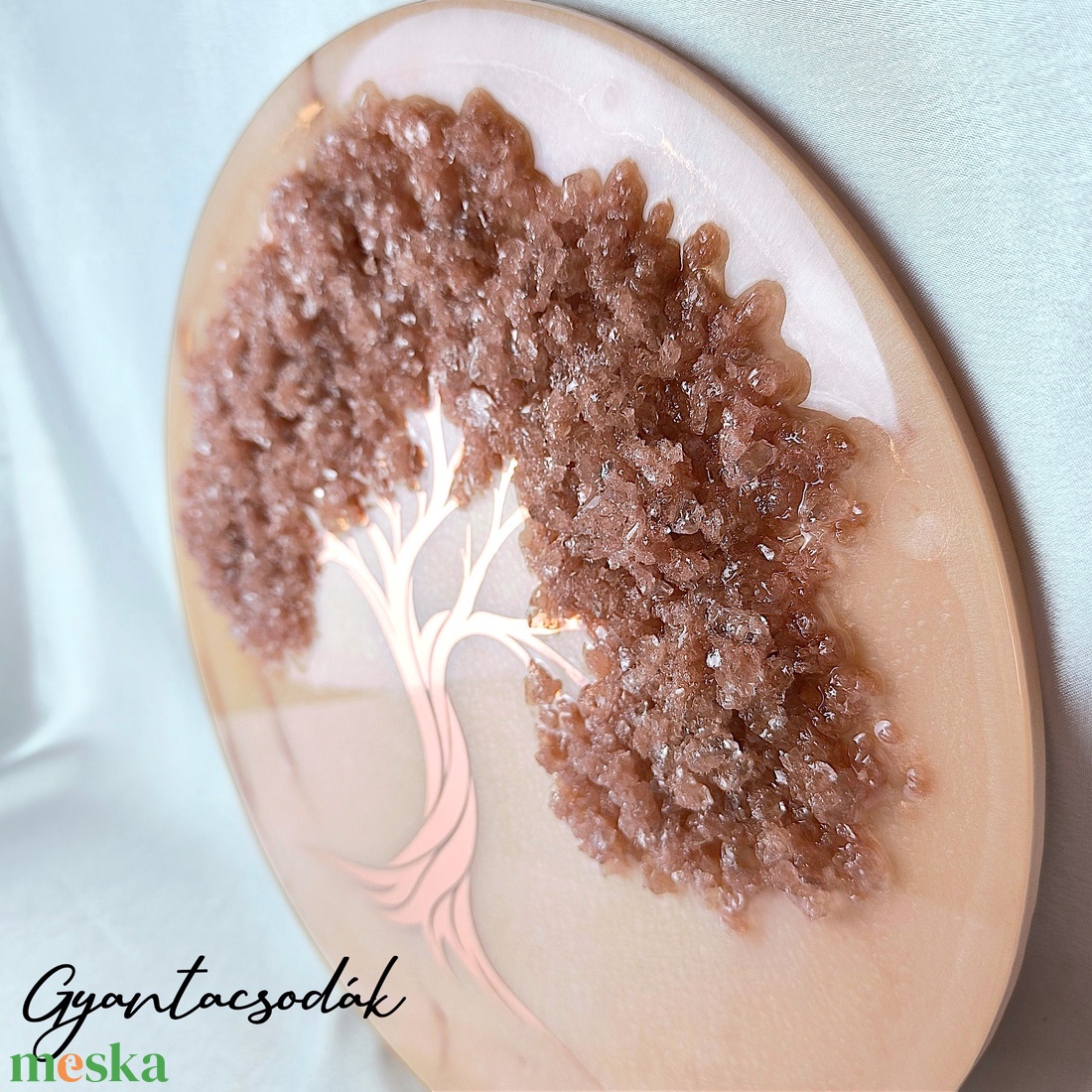 RODOKROZIT ÉLETFA - EPOXI GYANTA FALIKÉP 36 CM - GYANTACSODÁK - otthon & életmód - dekoráció - kép & falikép - 3d képek - Meska.hu