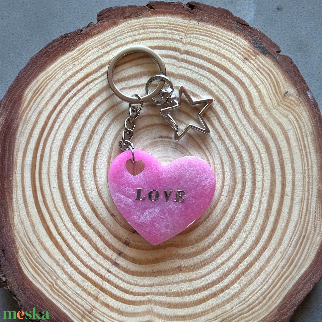 Szíves csillogó kulcstartók - táska & tok - kulcstartó & táskadísz - kulcstartó - Meska.hu