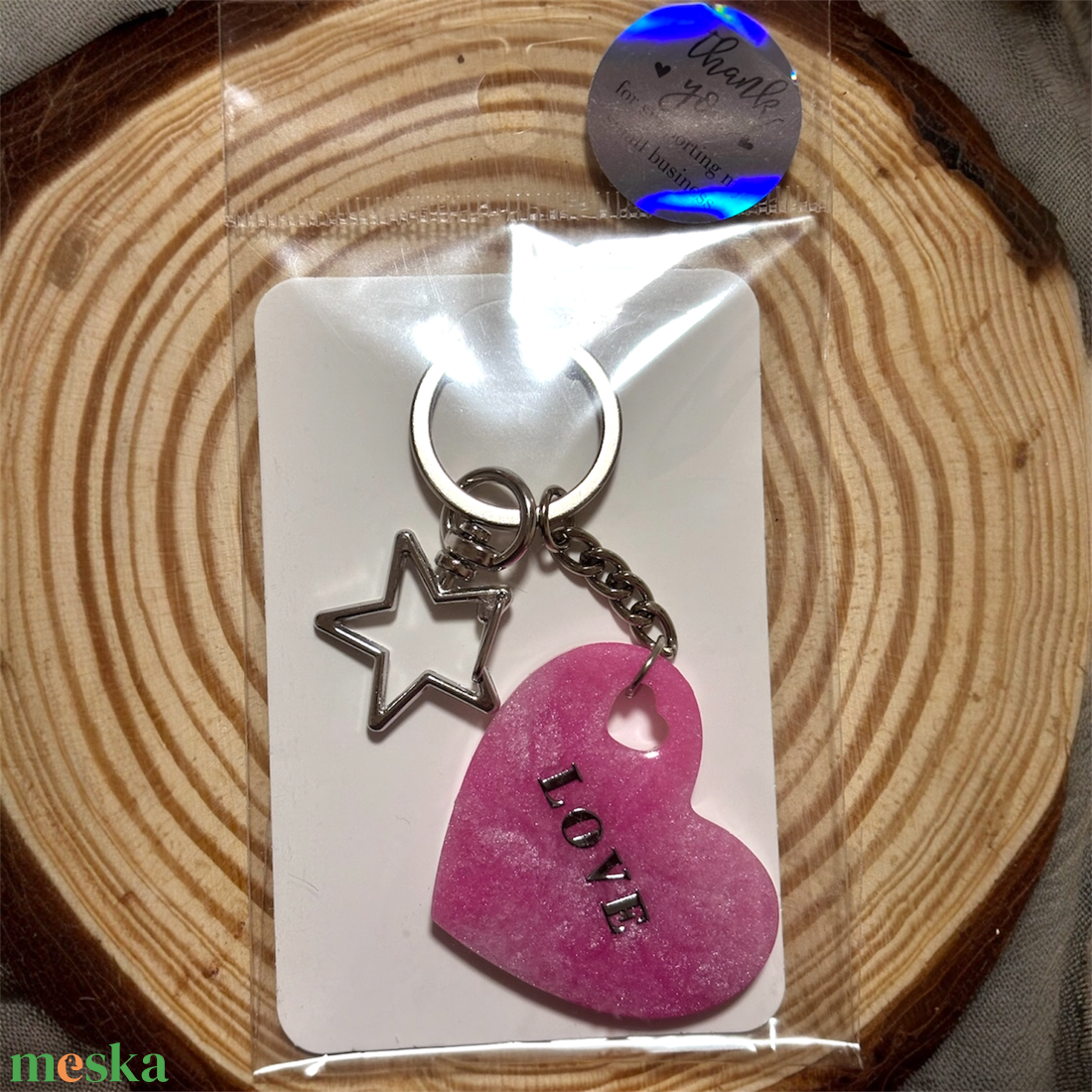 Szíves csillogó kulcstartók - táska & tok - kulcstartó & táskadísz - kulcstartó - Meska.hu