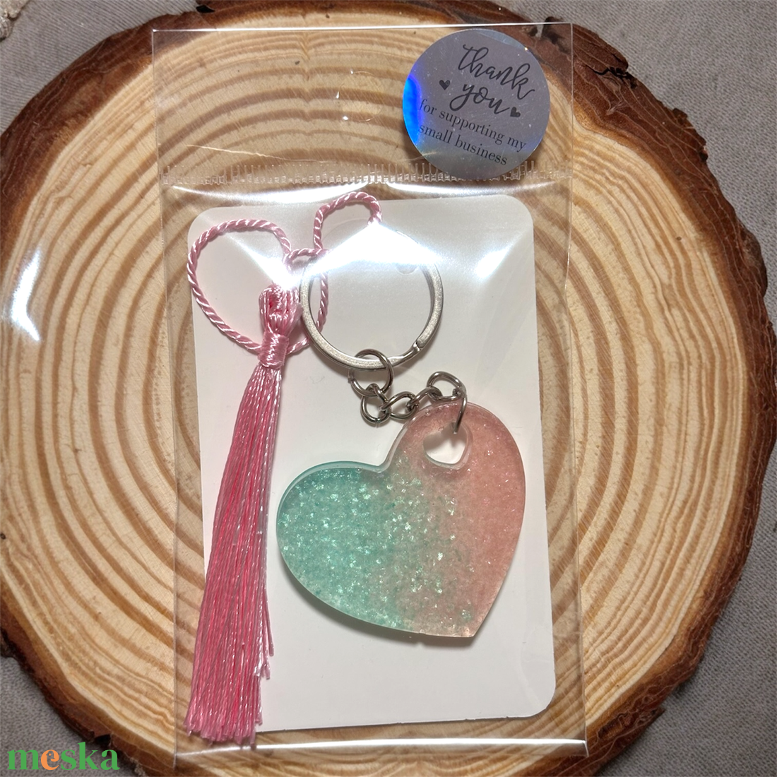 Szíves csillogó kulcstartók - táska & tok - kulcstartó & táskadísz - kulcstartó - Meska.hu