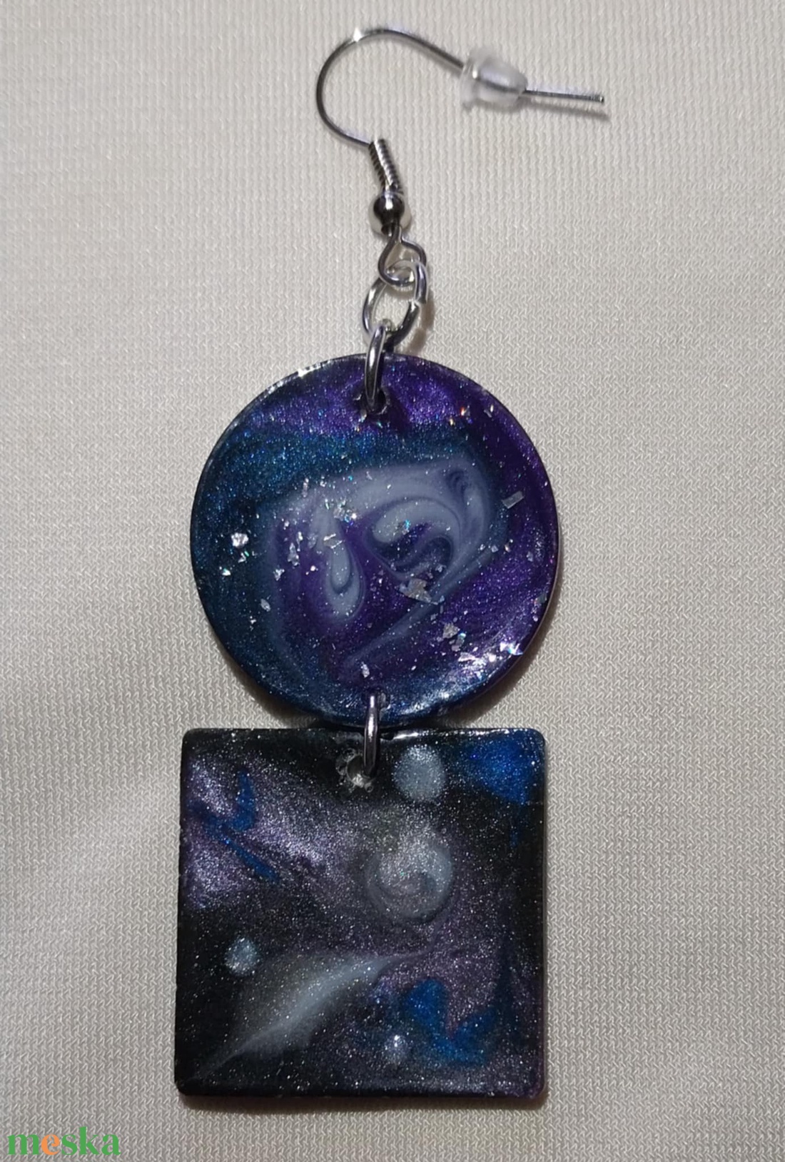 Galaxis fülbevaló - ékszer - fülbevaló - csillár fülbevaló - Meska.hu