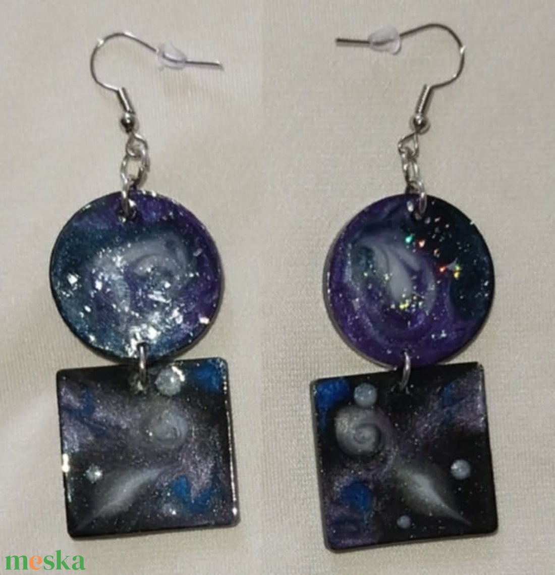 Galaxis fülbevaló - ékszer - fülbevaló - csillár fülbevaló - Meska.hu